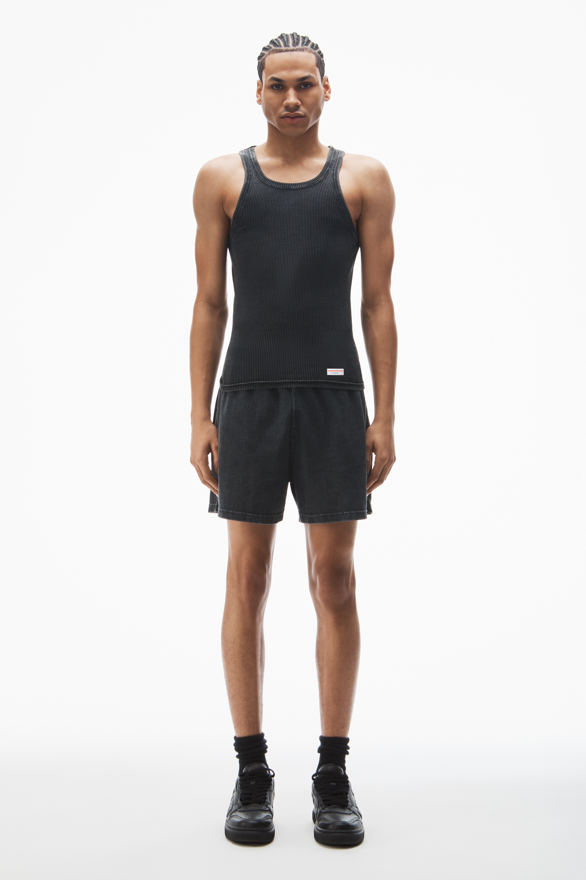 men's racerback tank in ribbed cotton - 6
