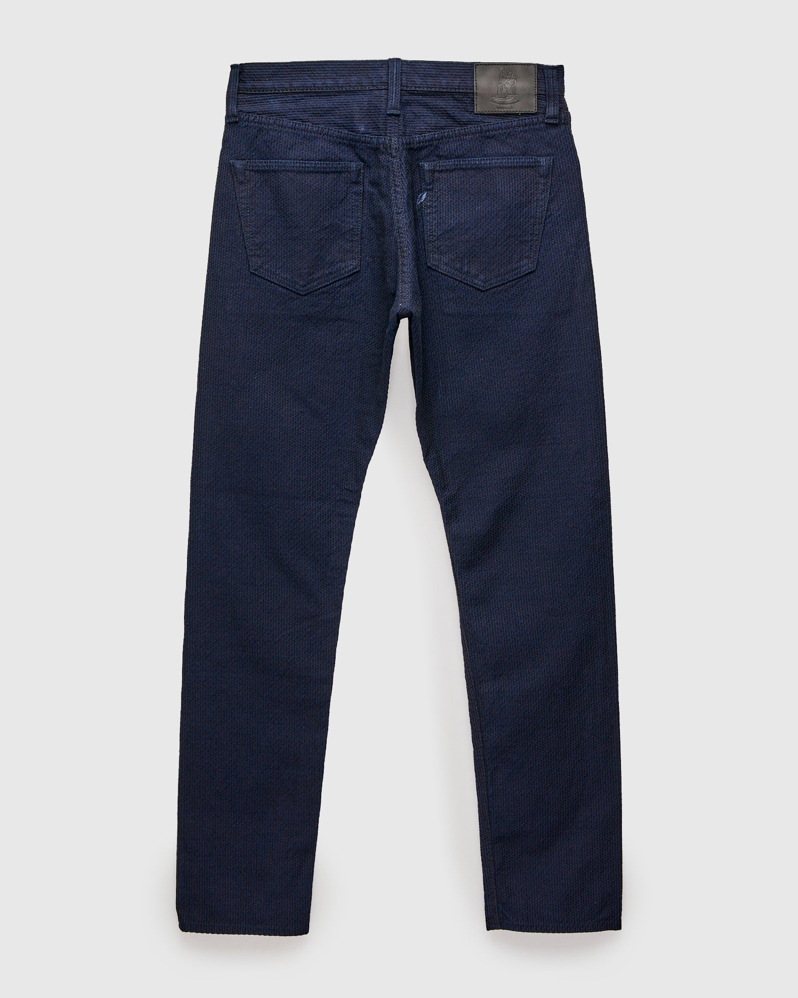 1177-ID Indigo x Black Sashiko Denim - Relaxed Tapered Fit - 2