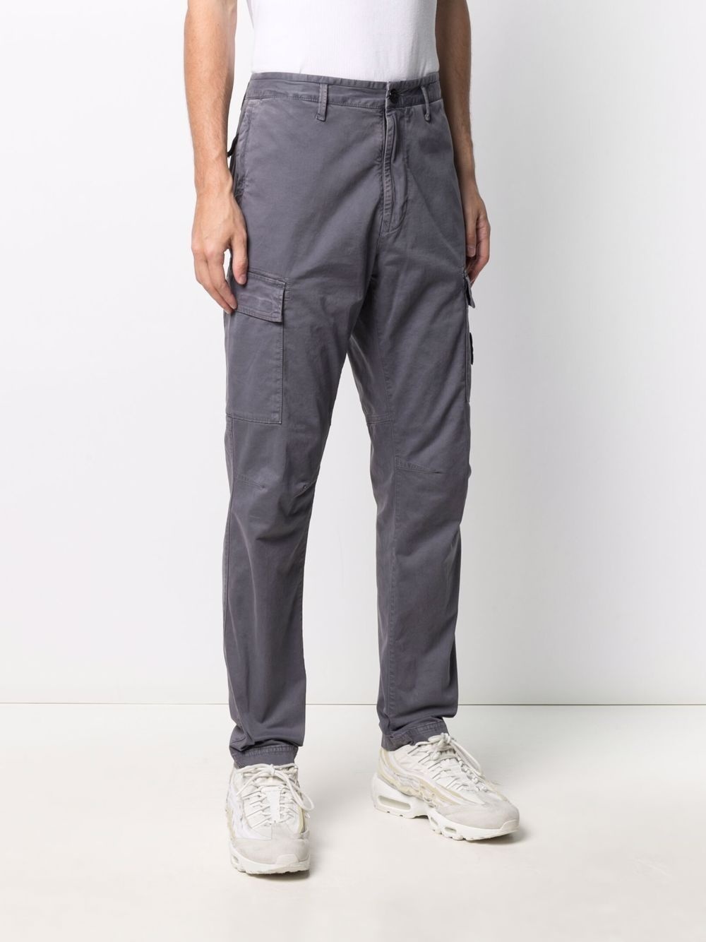 logo patch cargo trousers - 3