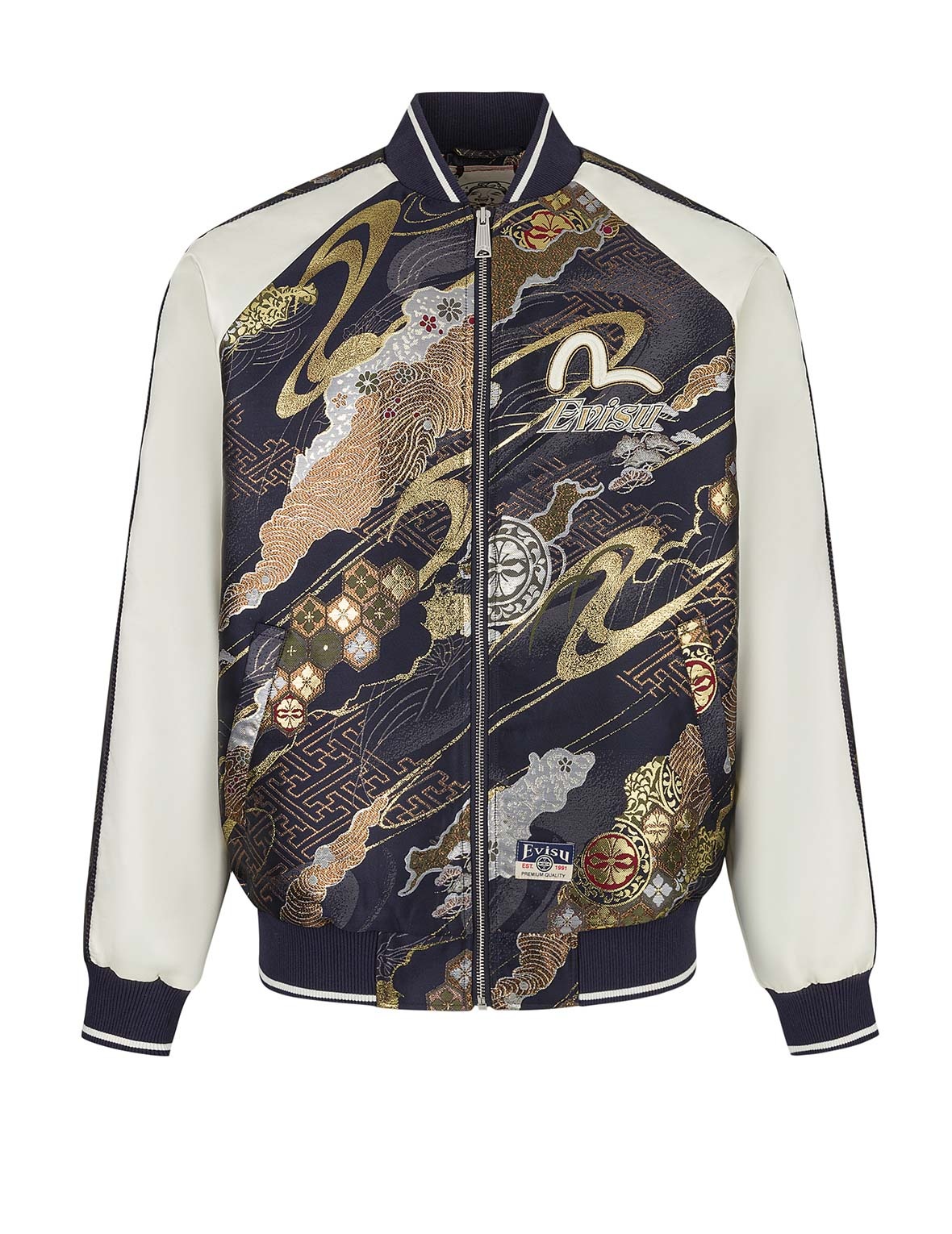 Kamon Brocade Appliqué Regular Fit Souvenior Jacket - 11