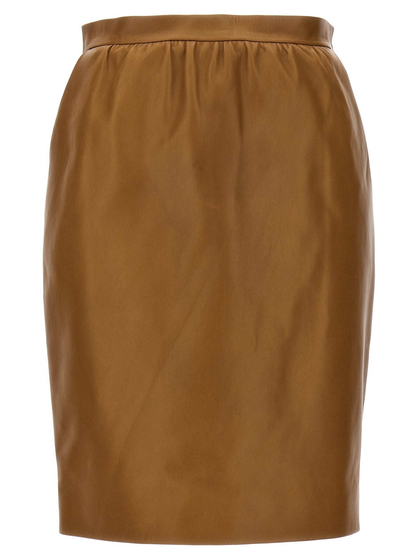 Leather Skirt Skirts Brown - 1