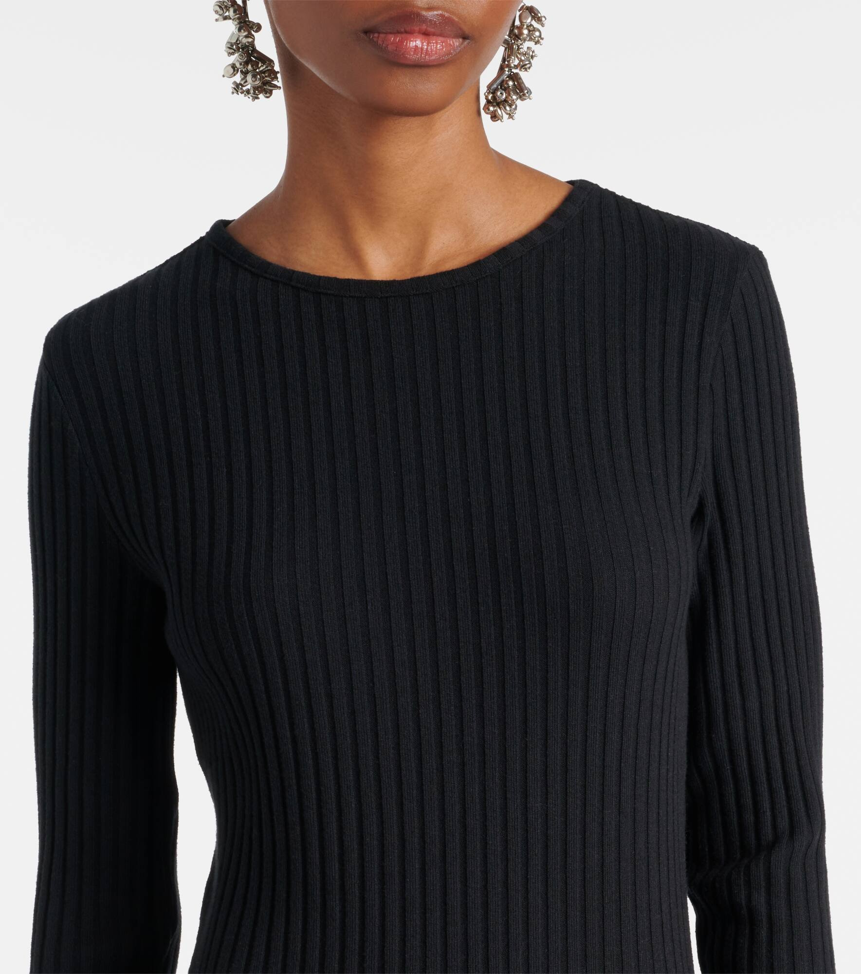 Ribbed-knit cotton-blend maxi dress - 4