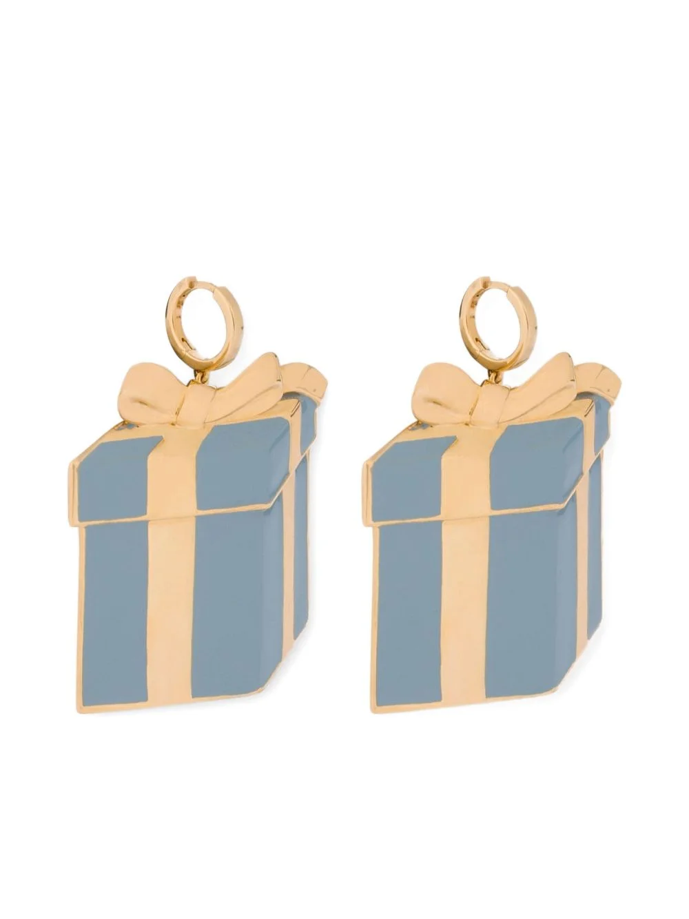 gift box-motif earrings - 1