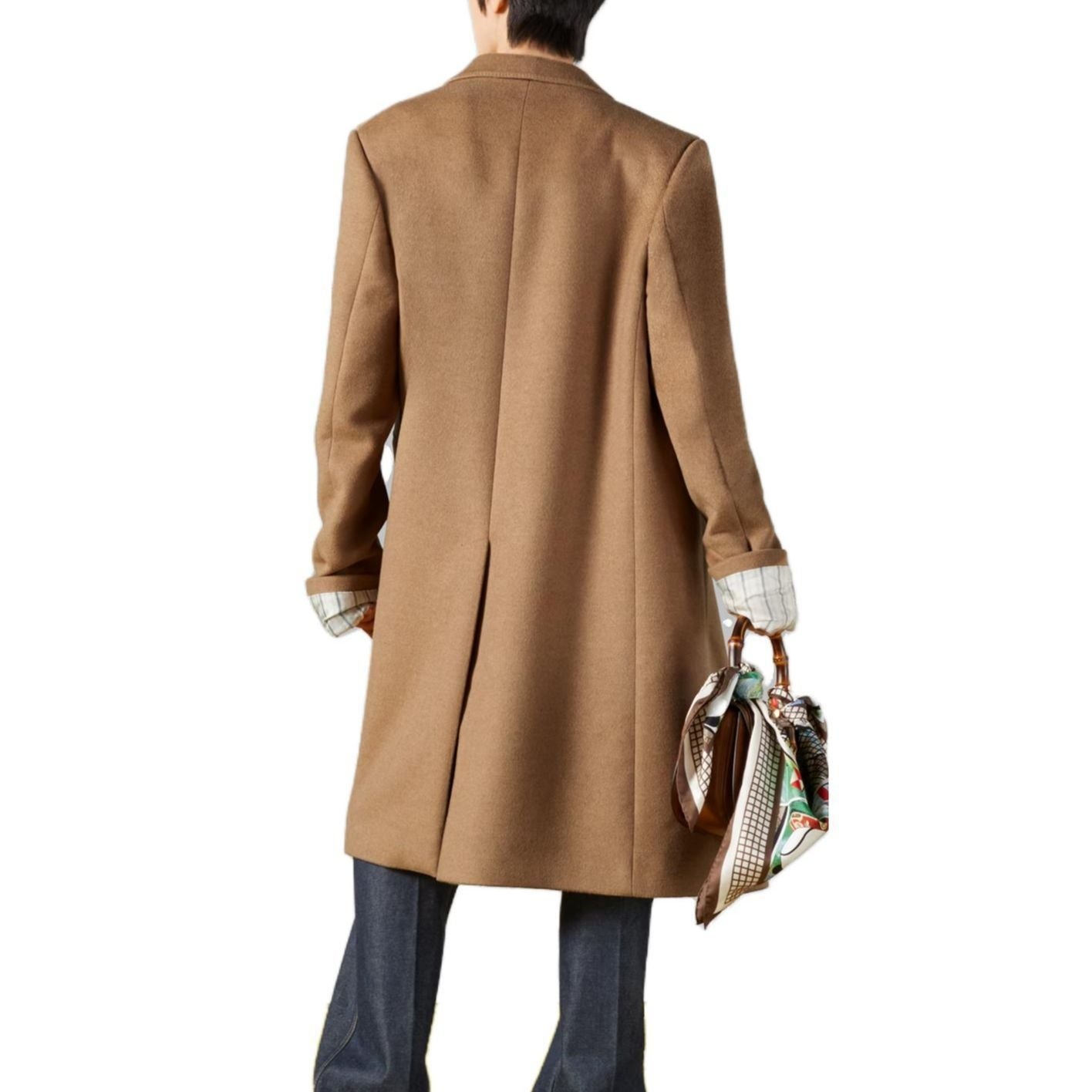 Gucci Camelhair Coat With Gucci Cities Label 'Light Brown' 753089-ZAHGS-2250 - 3