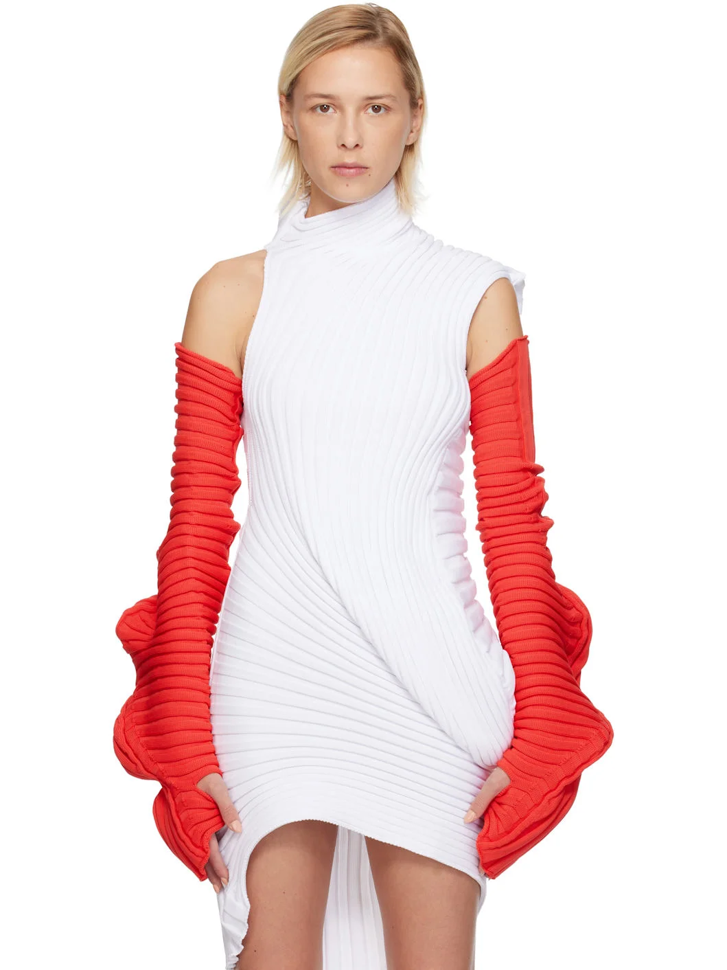 Red Knit 'As It Is' Gloves - 1