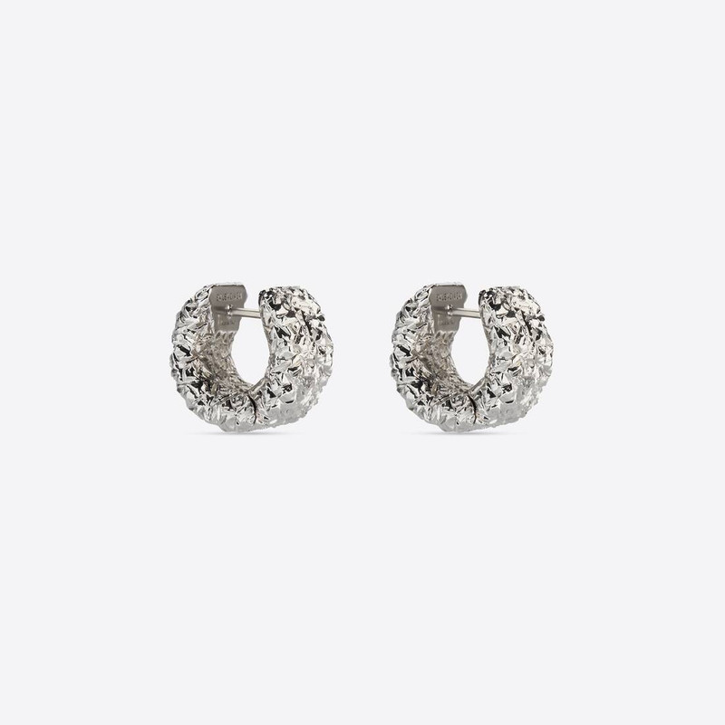 Alu Hoop Earrings  in Silver 5