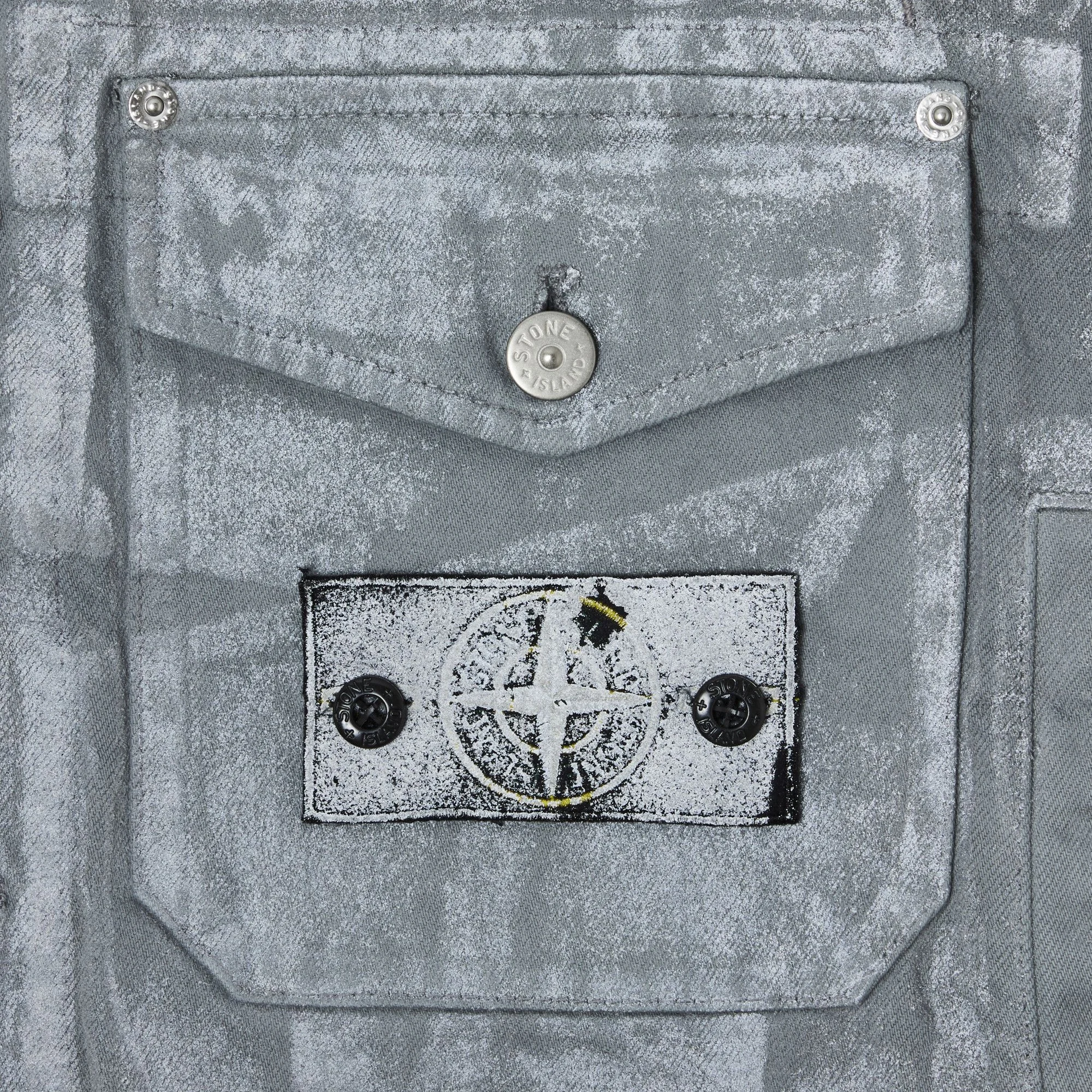 Supreme Supreme x Stone Island Denim Trucker Jacket 'Reflective
