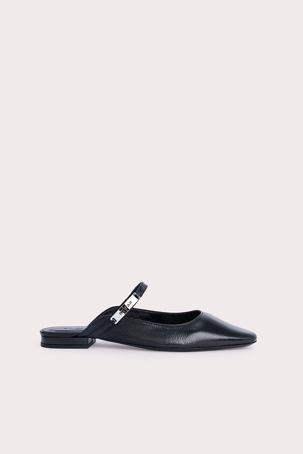 Etta Black Gloss Grained Leather - 1