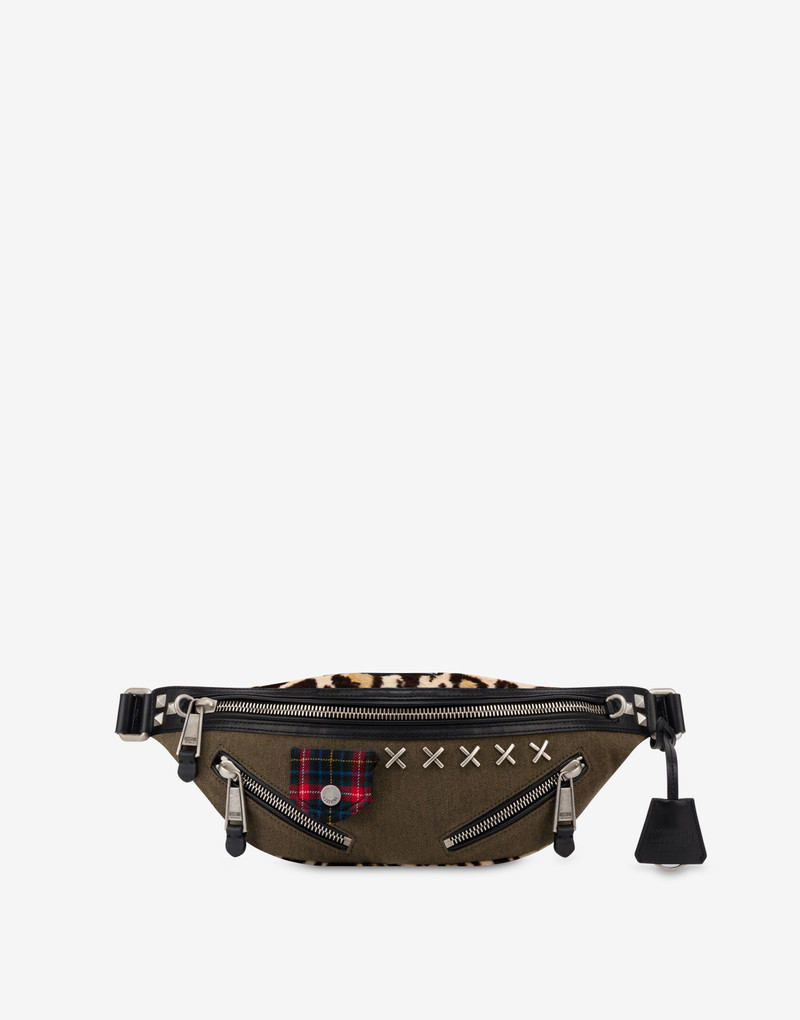 MILITARY PATCHWORK BELT BAG 1