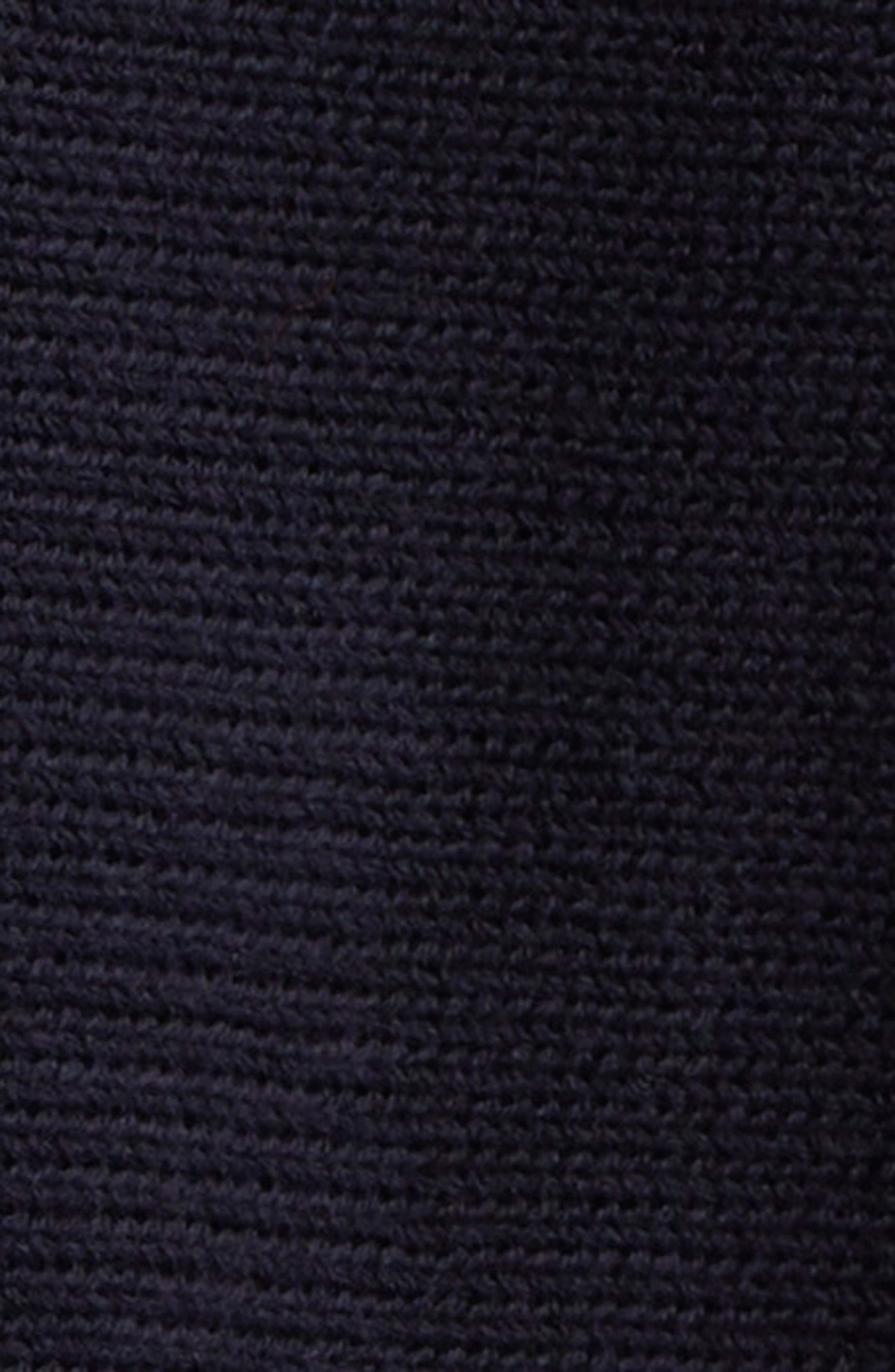 Maison Margiela Elbow Patch Half Zip Wool Pullover in Navy at Nordstrom - 8