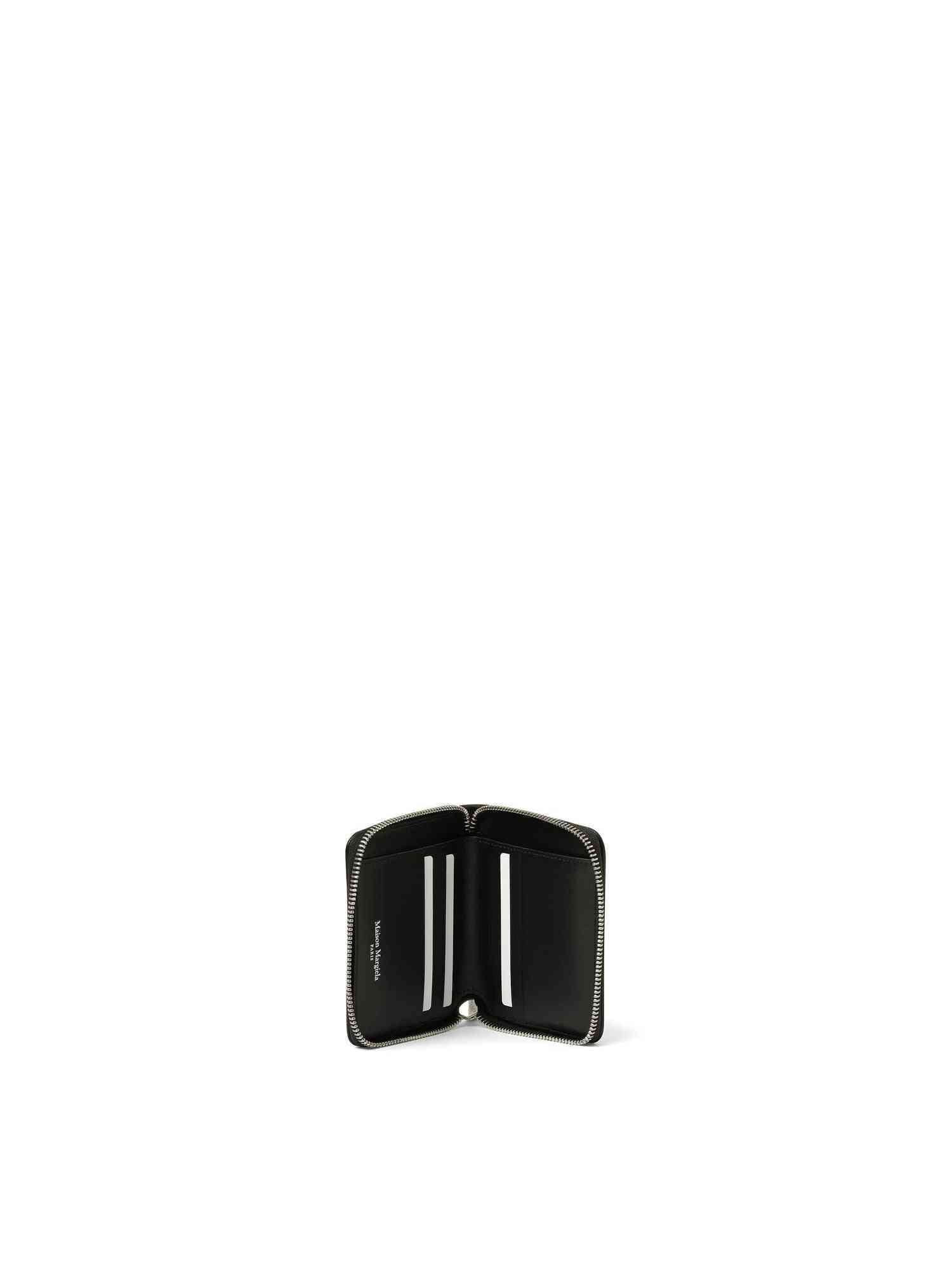 Wallet Compact Zip Around Wallet in Black - 4