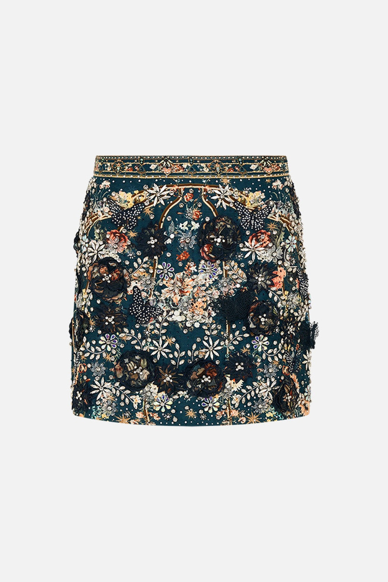 3D HAND EMBROIDERED MINI SKIRT 1
