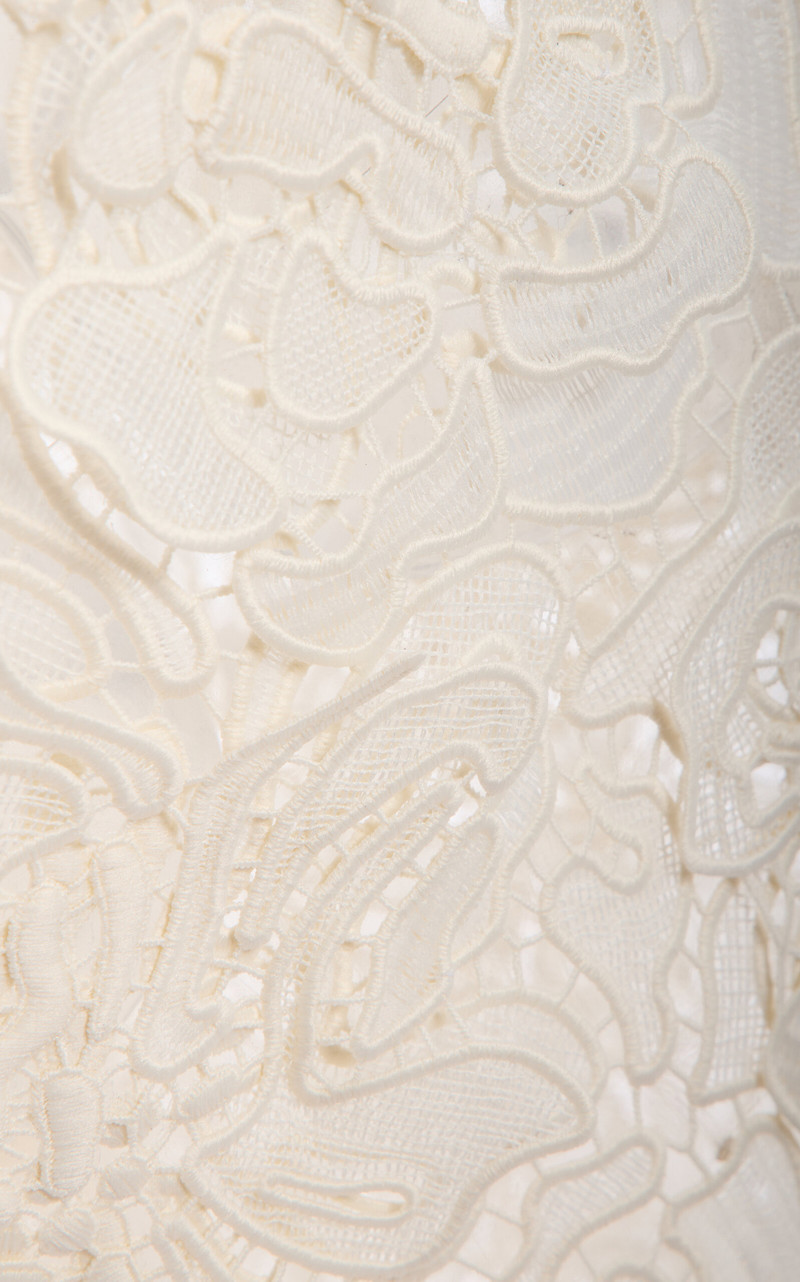 Dahlia Floral-Lace Midi Dress ivory 4