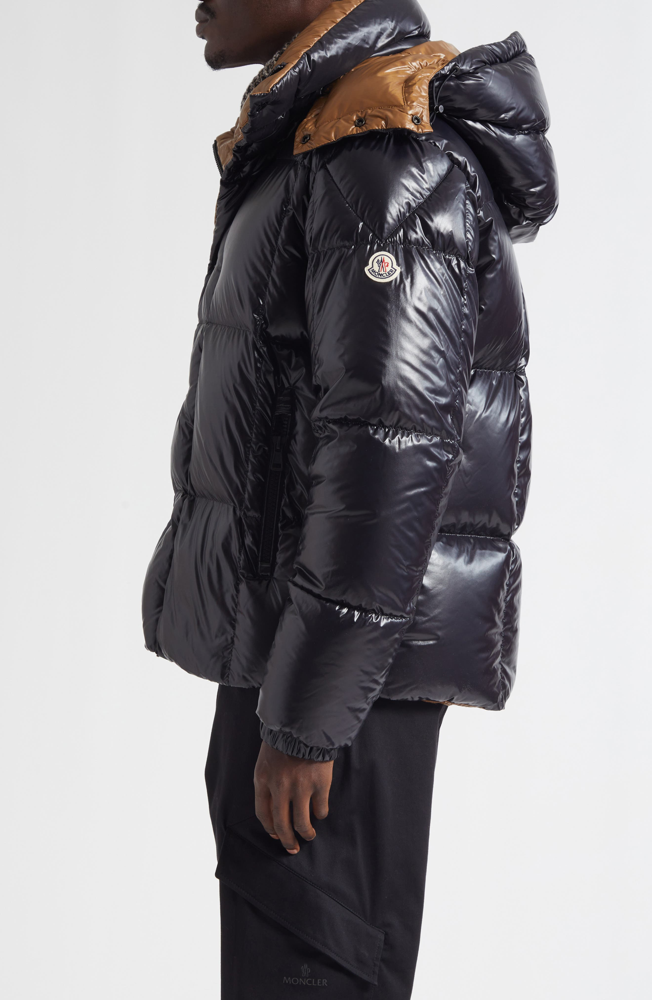 Moncler Parana Down Jacket with Removable Hood in Black at Nordstrom - 4