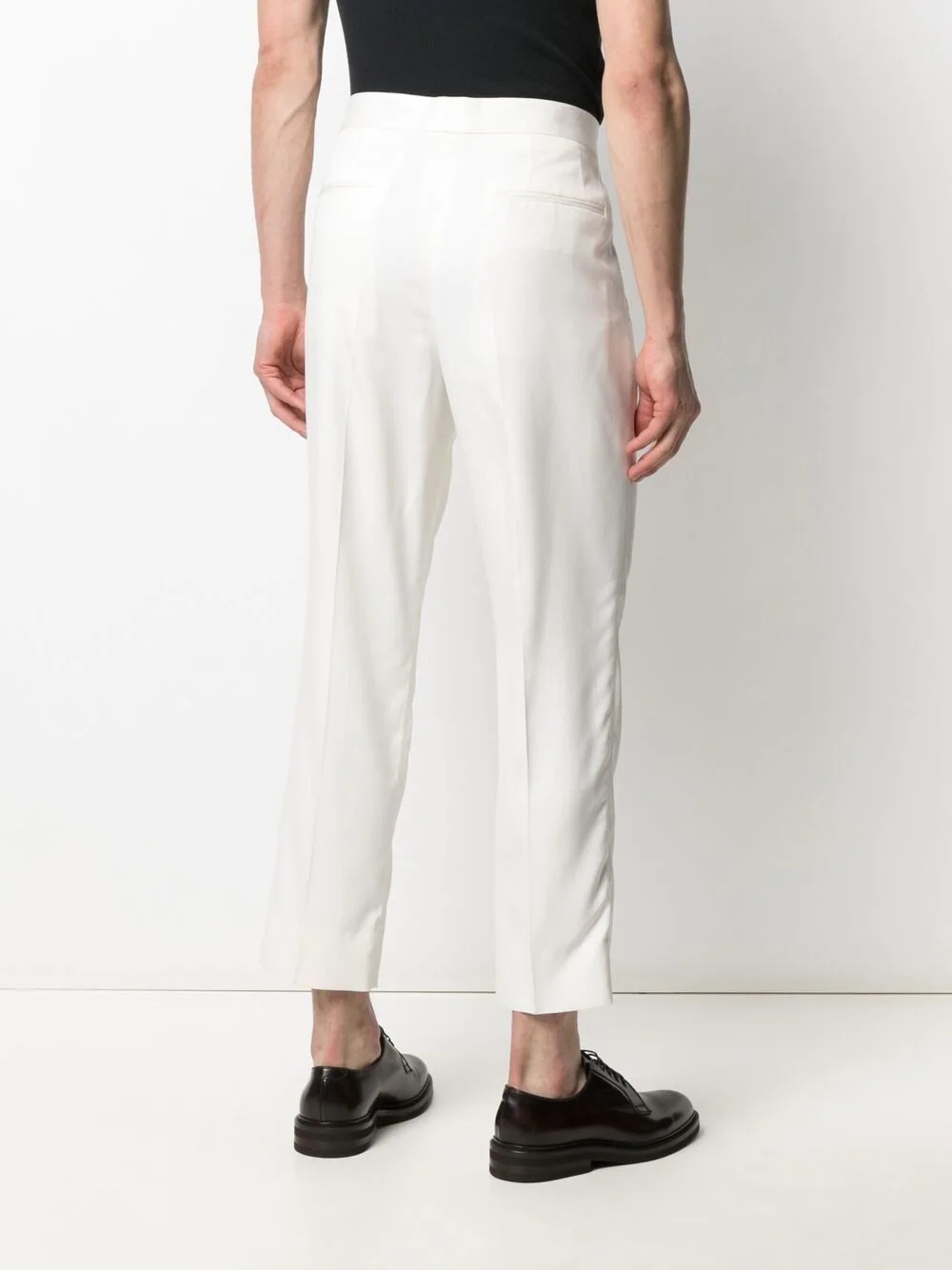 pleated silk trousers - 4