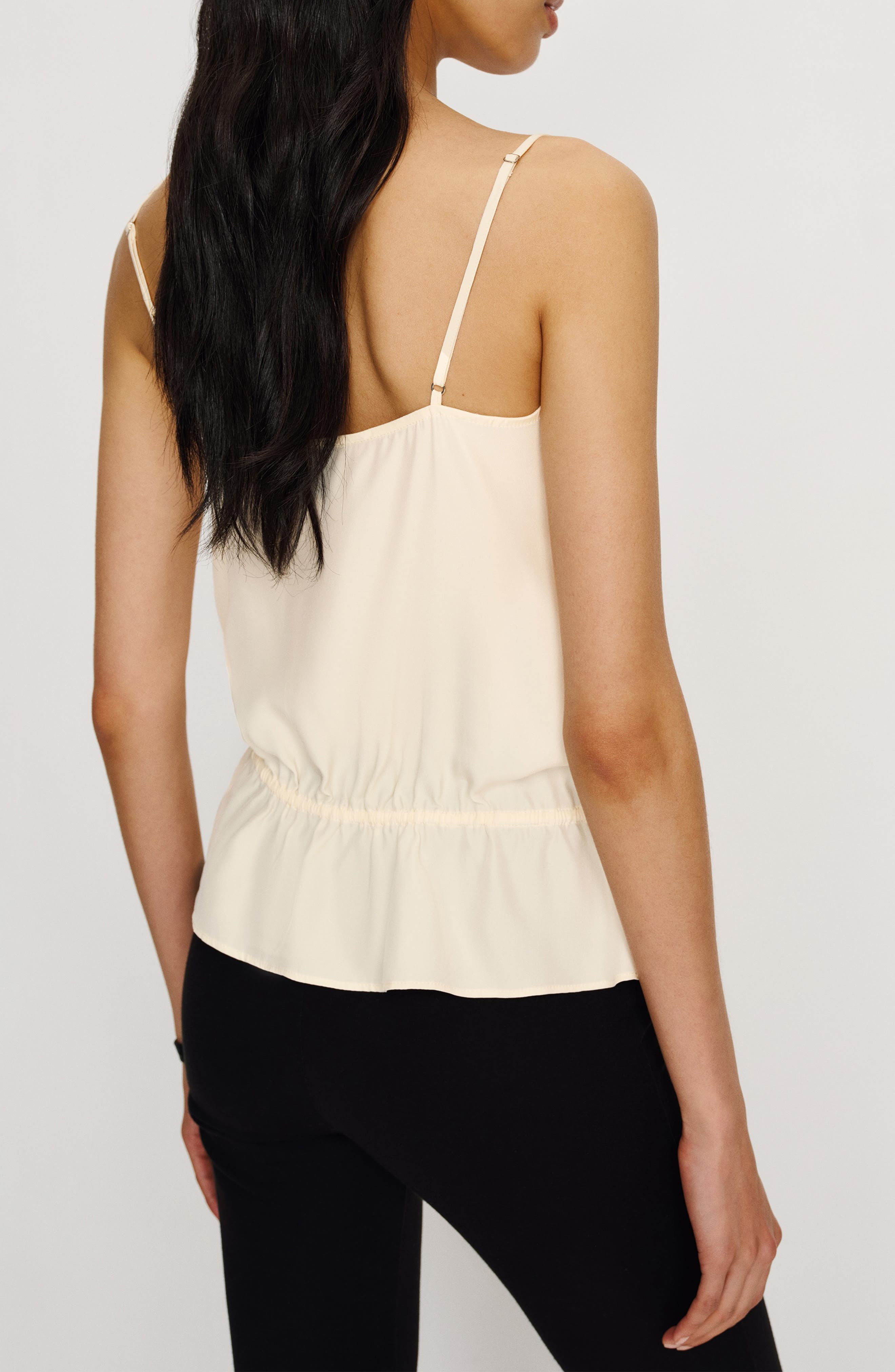 Reformation Silvia Tie Waist Silk Camisole in Fior Di Latte at Nordstrom - 2