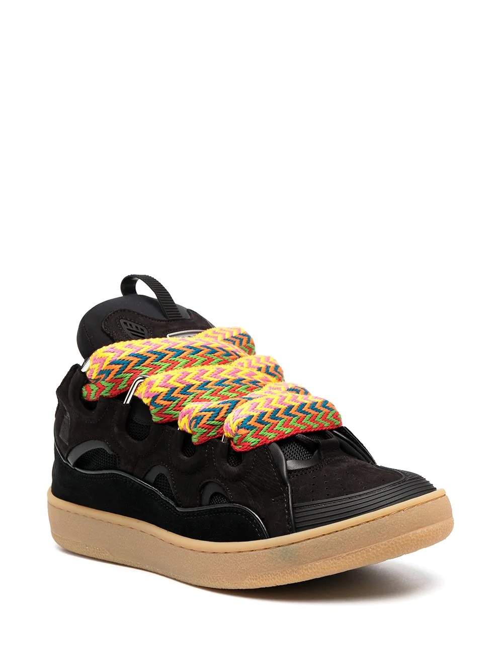 zigzag lace-up sneakers - 2