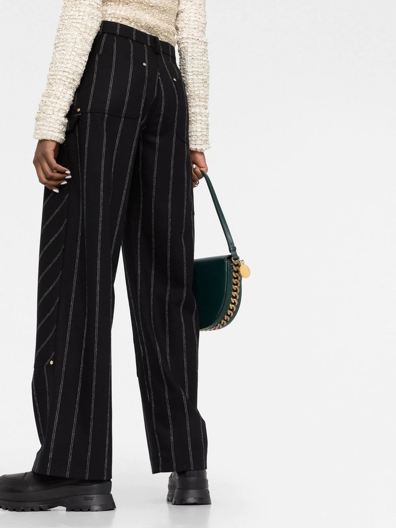 striped straight-leg 바지 5