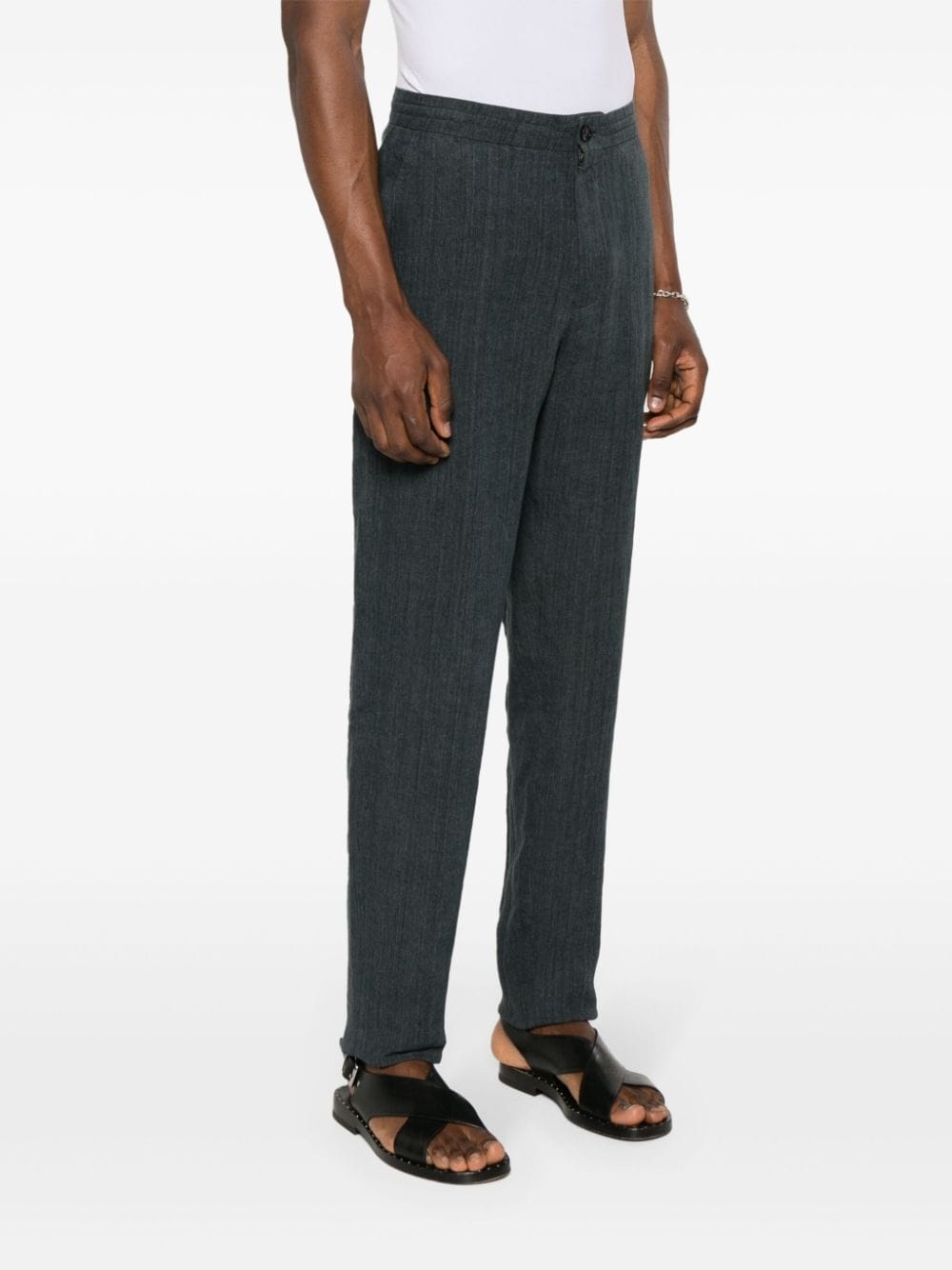 linen chino trousers - 3