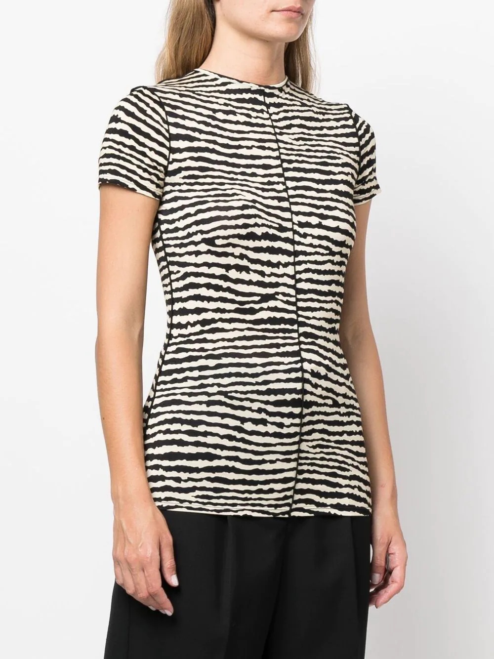 striped-print slim T-shirt - 3