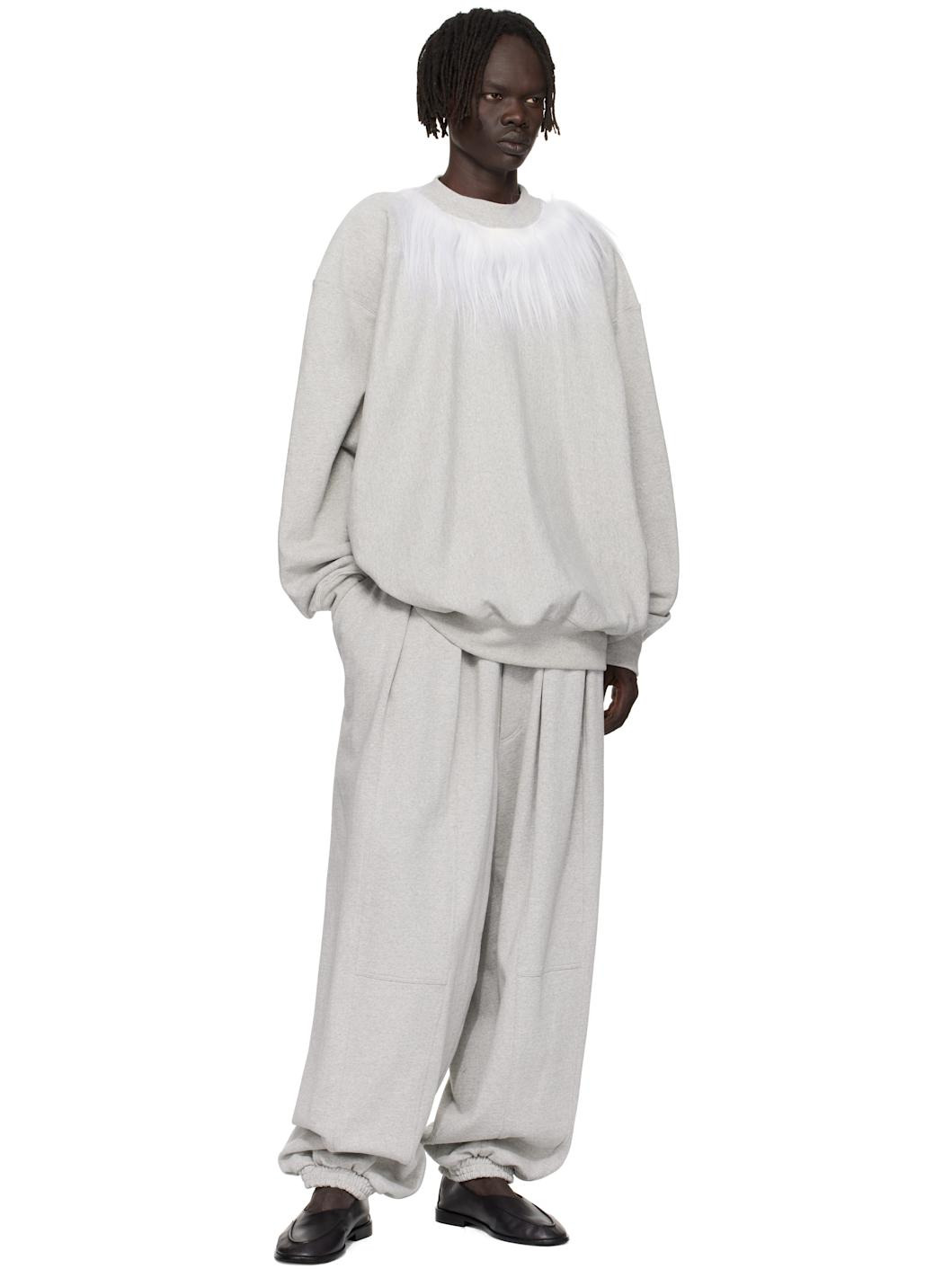 Gray Embroidered Sweatpants - 4