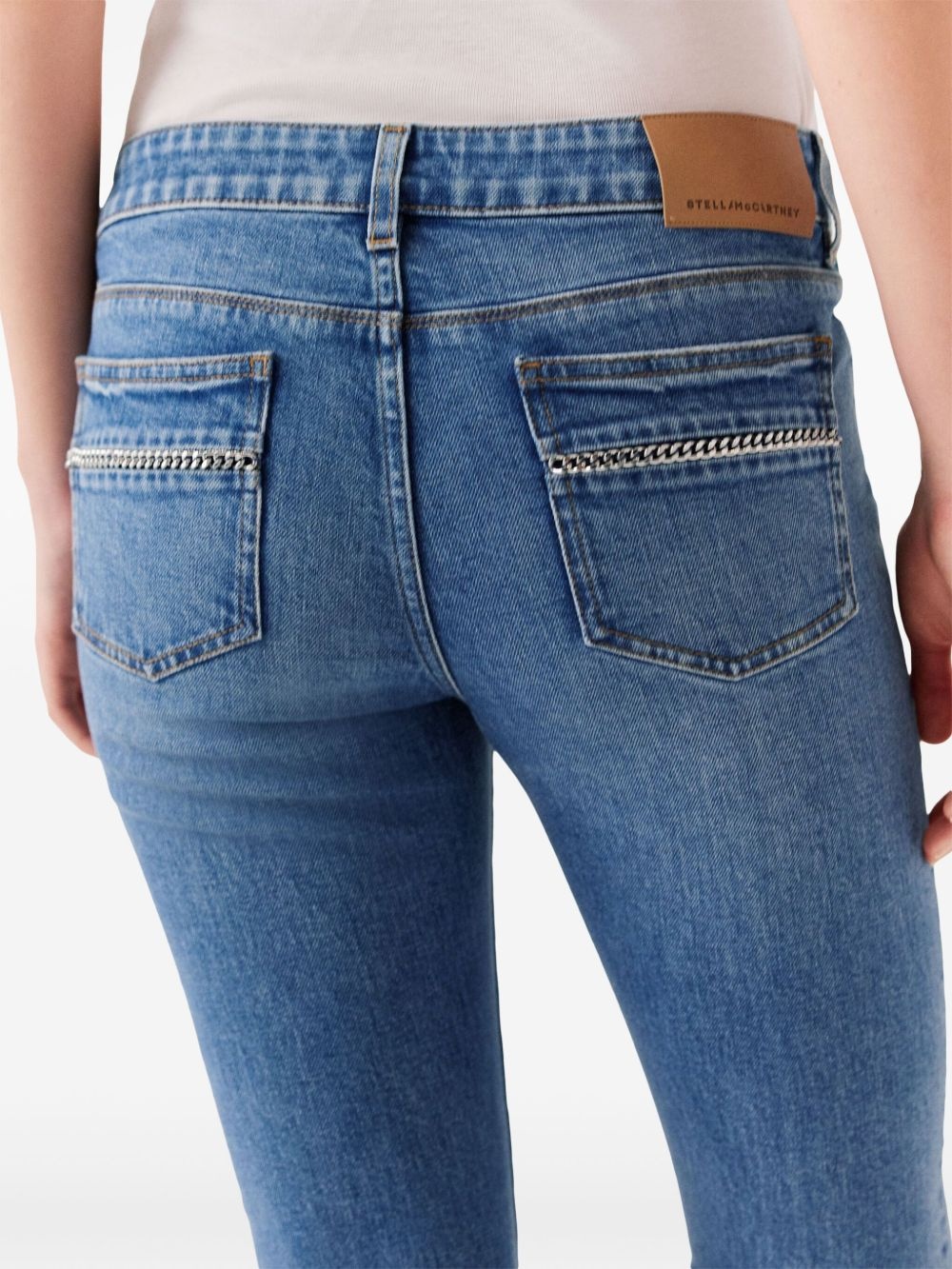 logo-patch skinny jeans - 6
