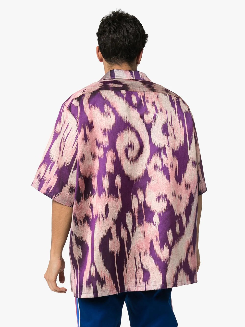 swirl print bowling shirt - 4