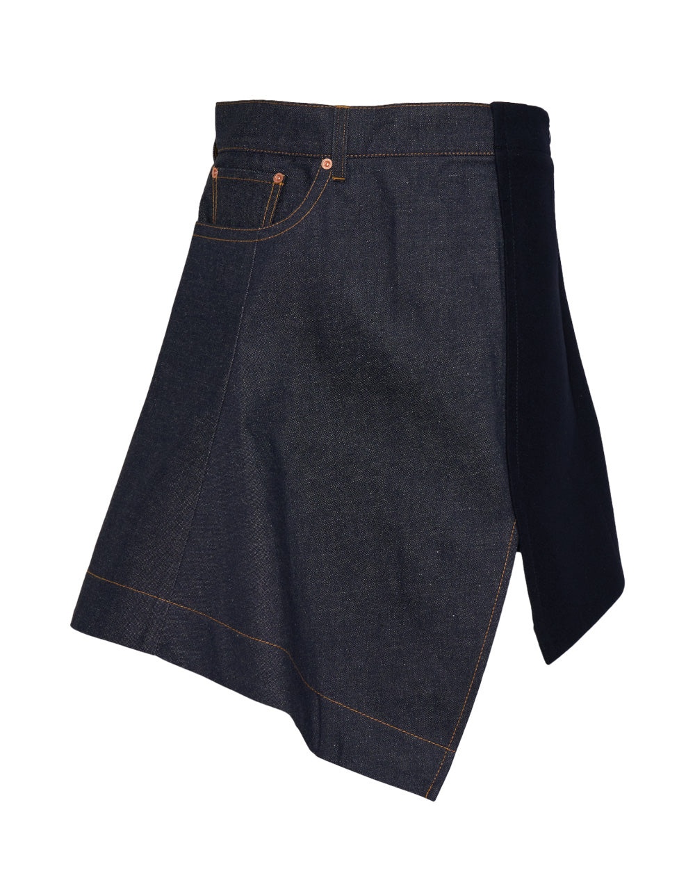 Denim x Wool Melton Skirt - 1