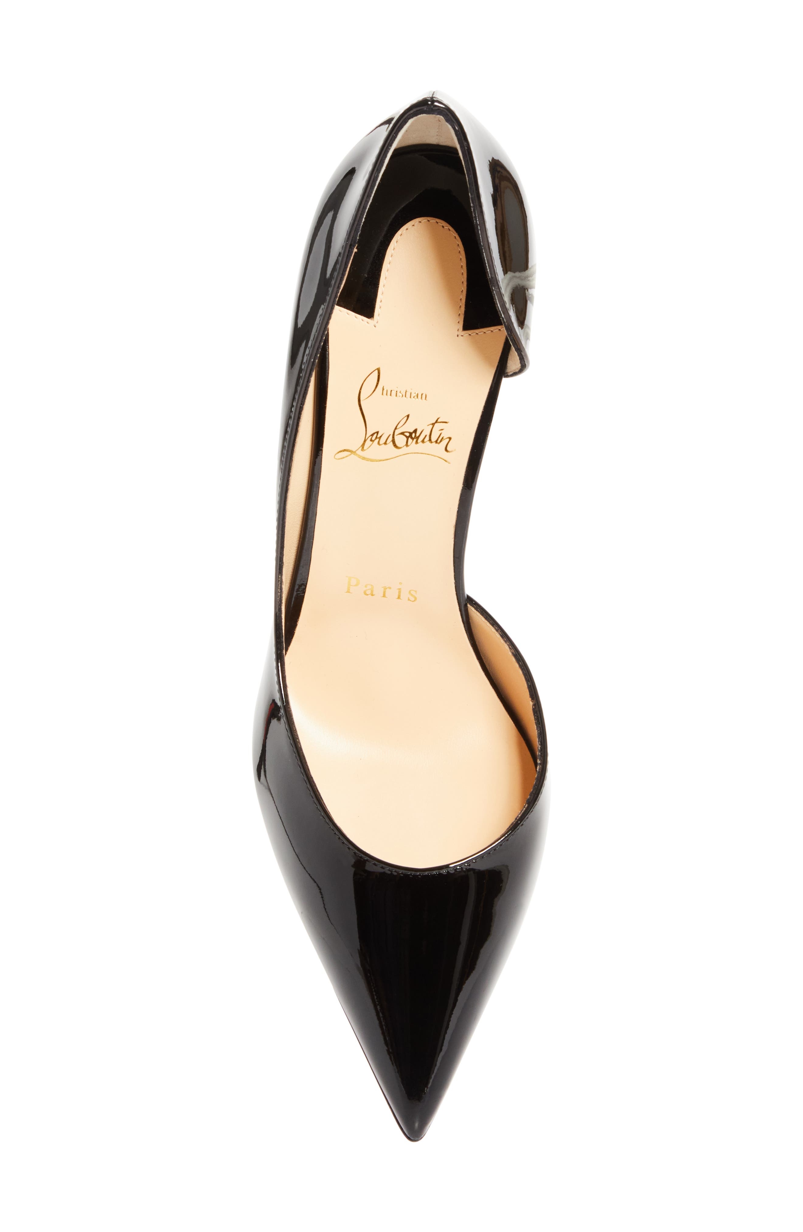 Christian Louboutin Iriza Pointed Toe Half d'Orsay Pump in Black at Nordstrom - 5