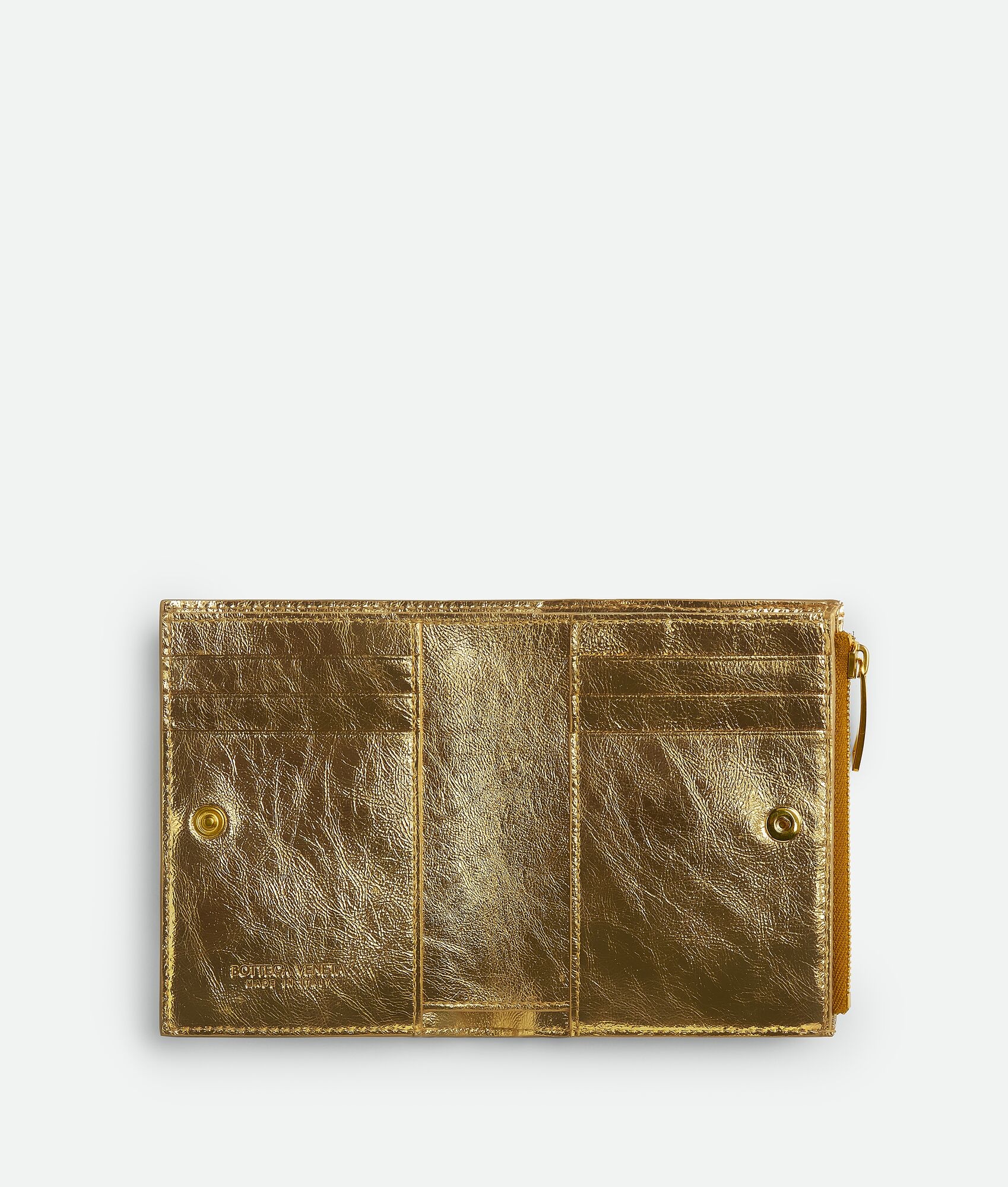 Small Intrecciato Bi-Fold Zip Wallet - 2