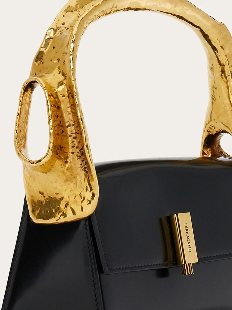 MINI BAG WITH SCULPTURAL HANDLE - 5