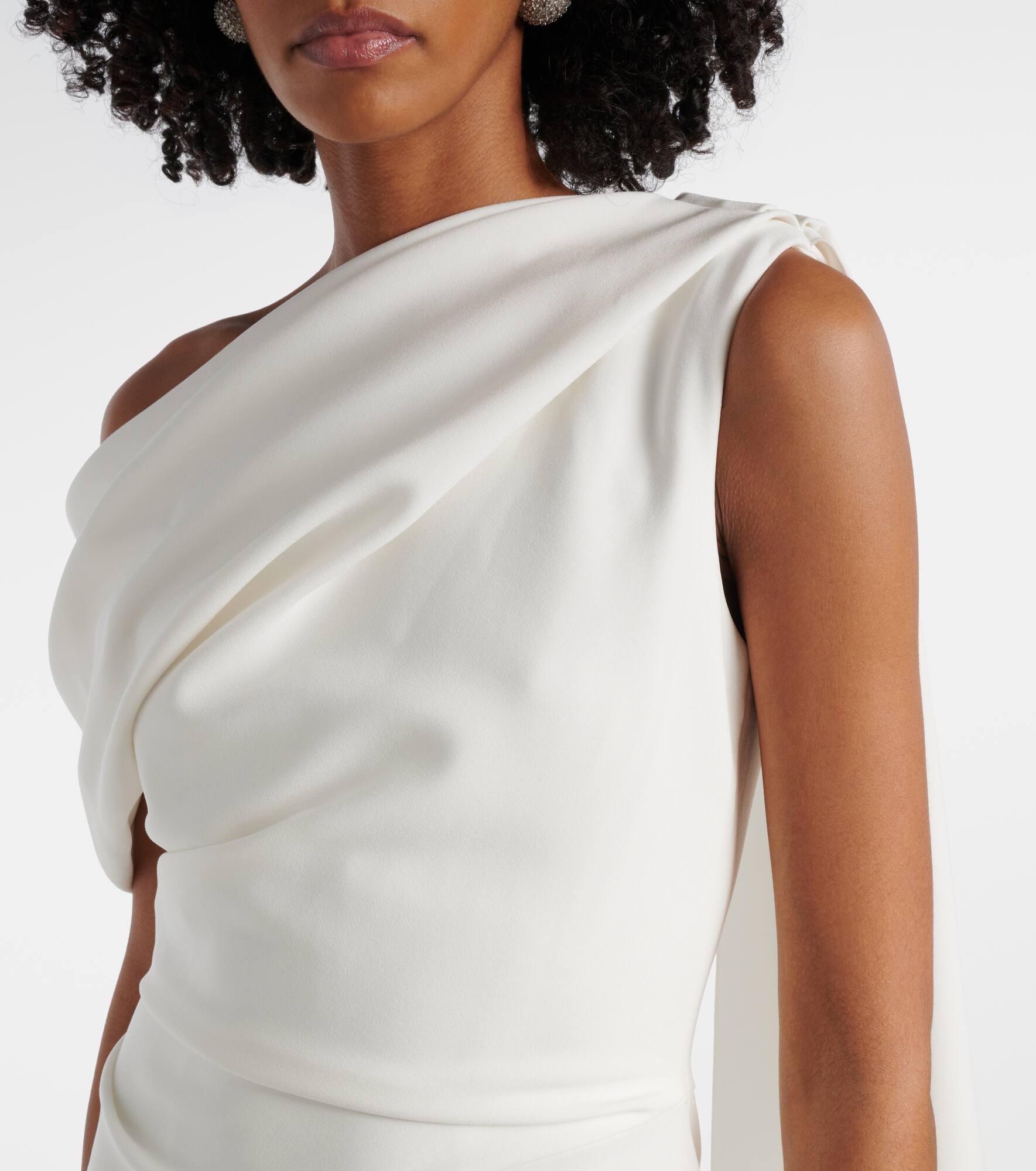 Bridal Maite 2 caped one-shoulder gown - 4