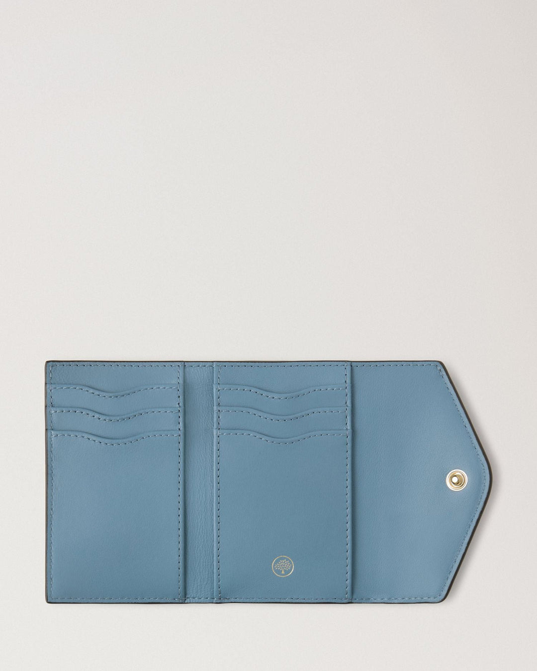 Folded Multi-Card Wallet Brighton Blue Small Classic Grain - 3