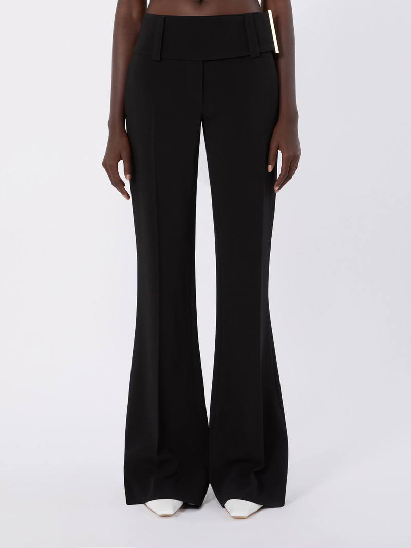 VELA Flared stretch viscose trousers - BLACK 3