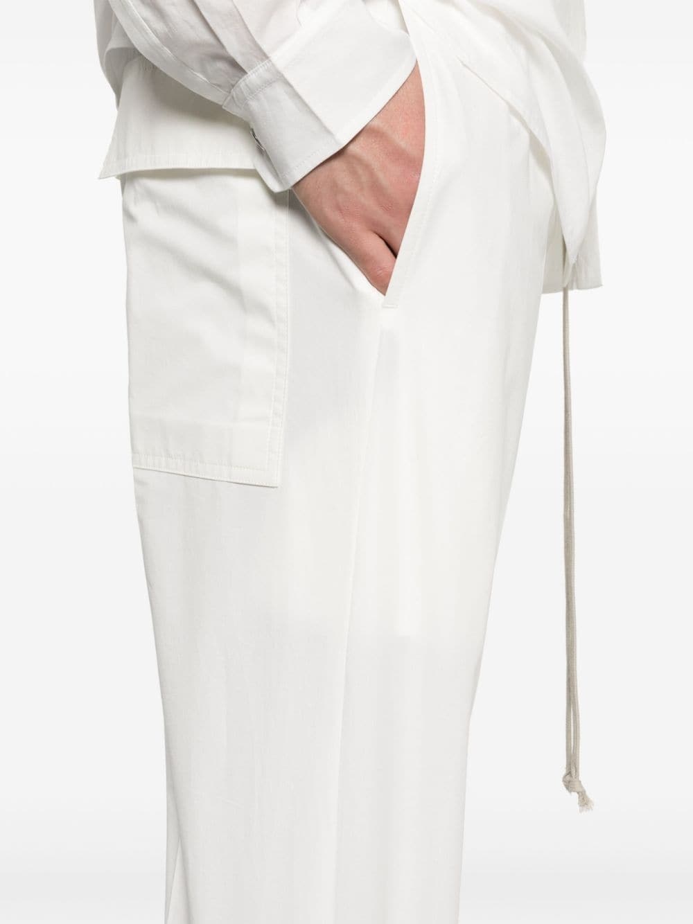 tapered-leg cotton trousers - 5