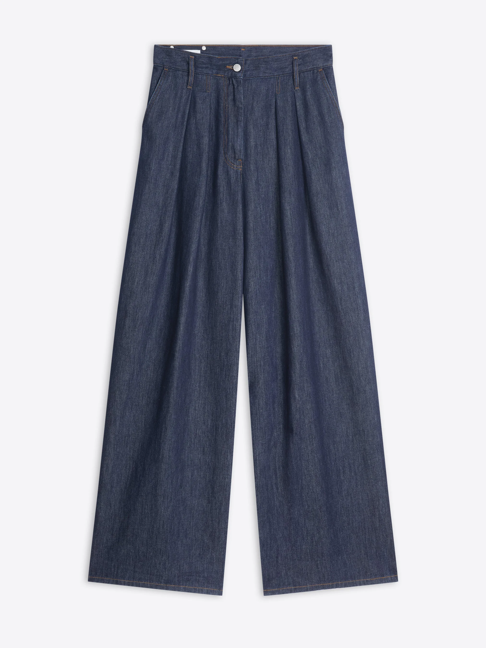 WIDE PLEATED JEANS - 1
