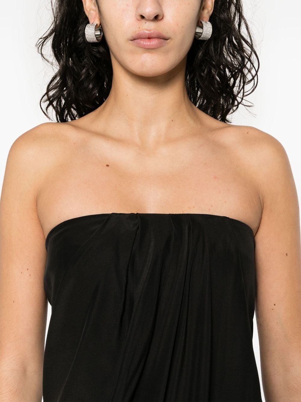 Onna strapless silk midi dress - 5