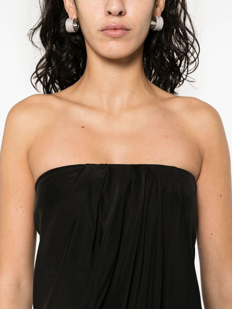 Onna strapless silk midi dress 5