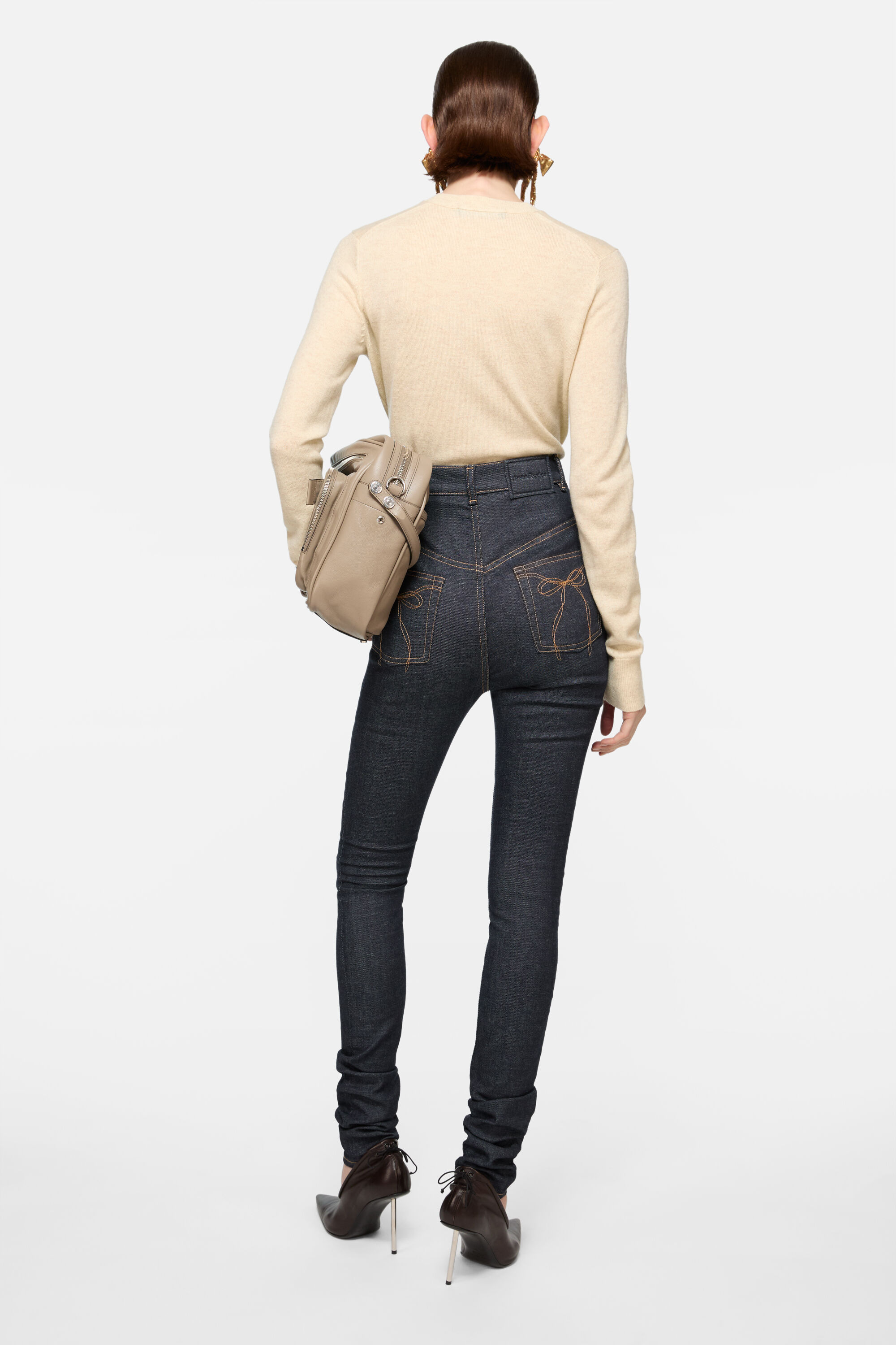 Cadigan yak wool - fitted fit - Oatmeal melange - 3