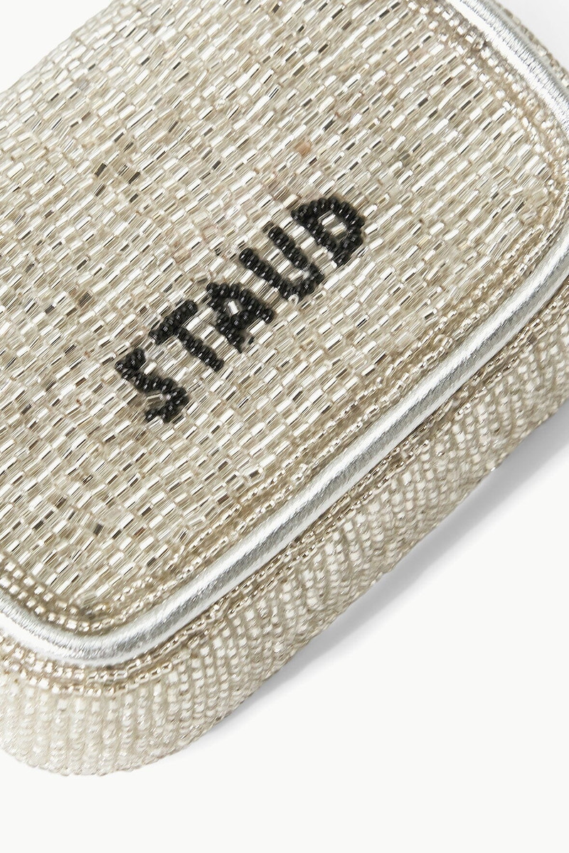 STAUD TINY TOMMY BEADED BAG DIAMOND ROSE 5