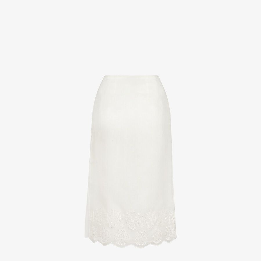 White silk skirt - 2