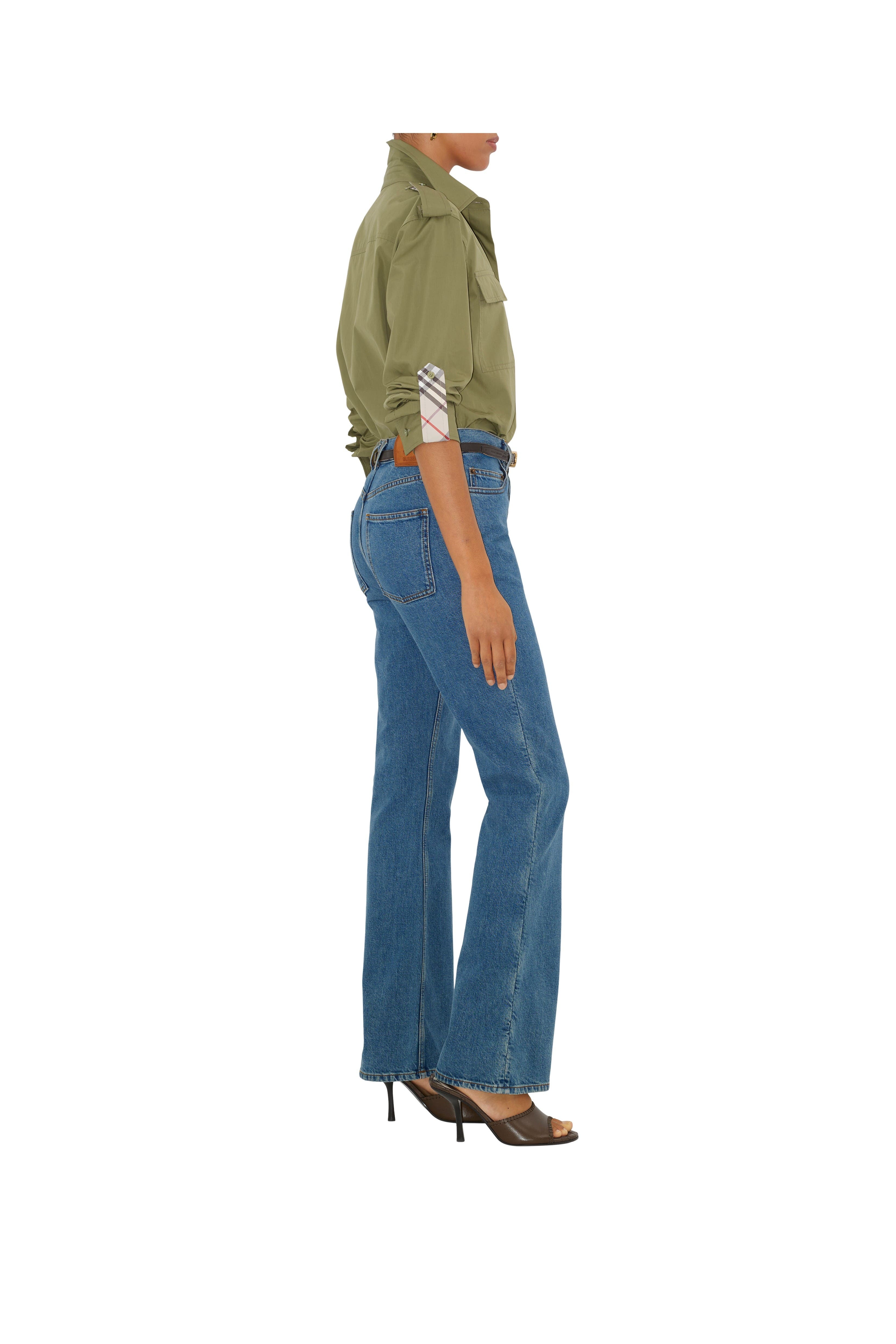 burberry High Rise Bootcut Jeans in Mid Blue at Nordstrom - 3