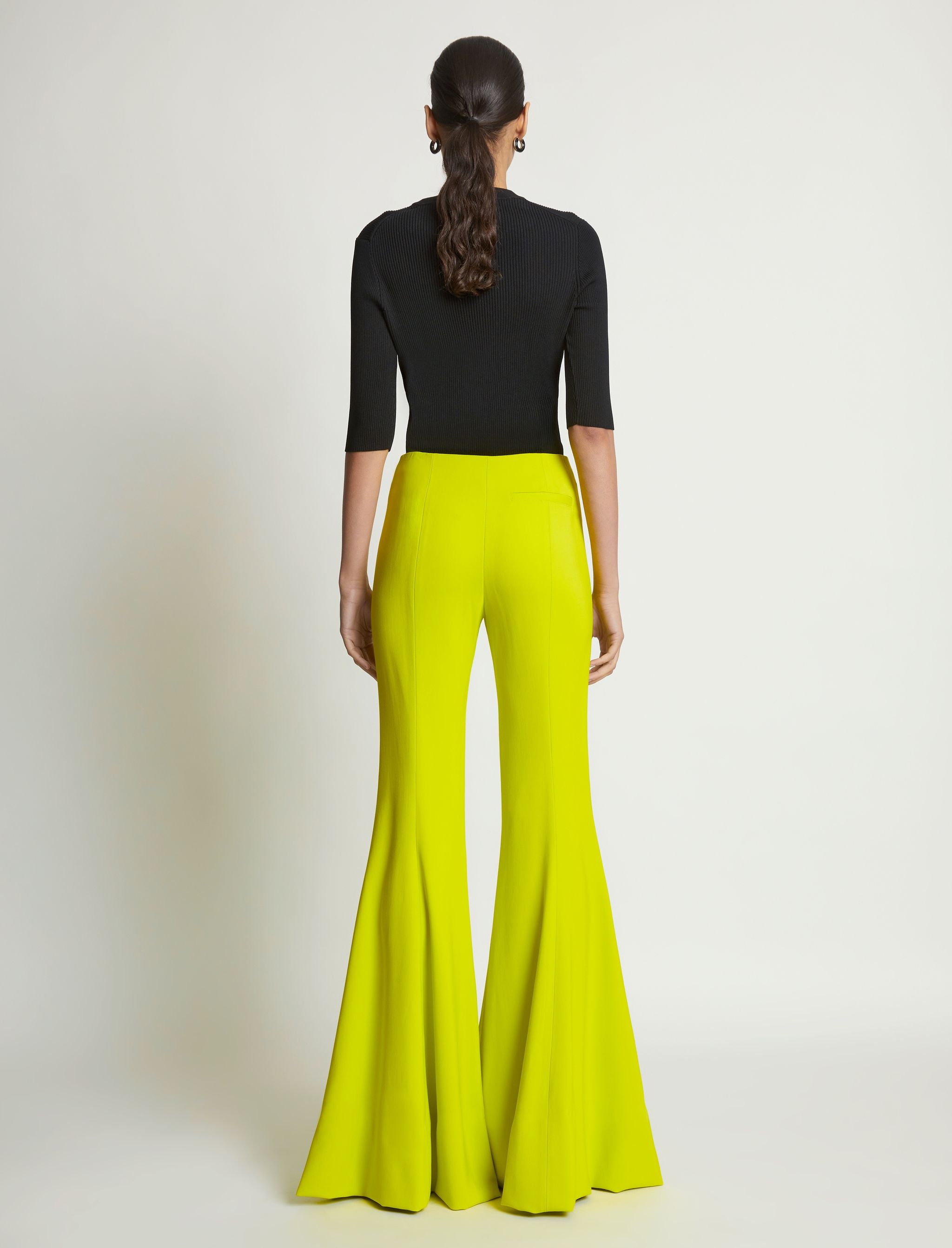 Viscose Suiting Wide Leg Pants - 4