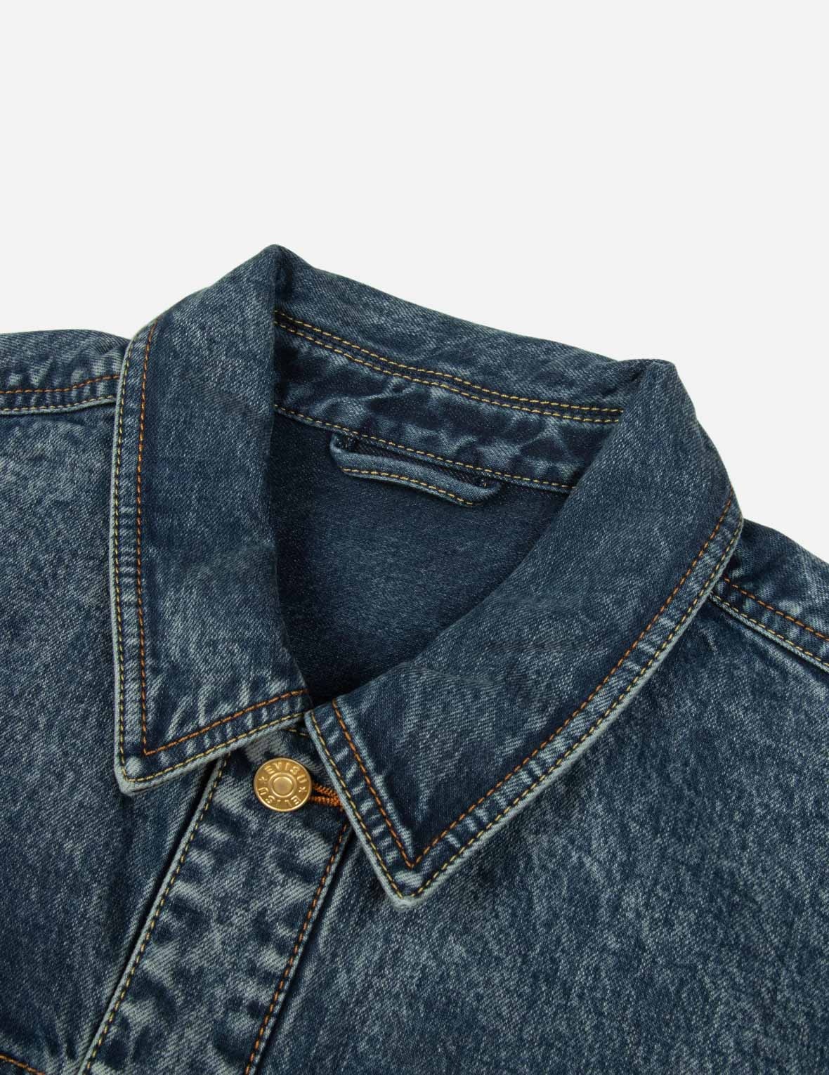 KAMON AND SEAGULL BROCADE APPLIQUÉ WITH CARP EMBRODIERY RELAX FIT DENIM JACKET - 13
