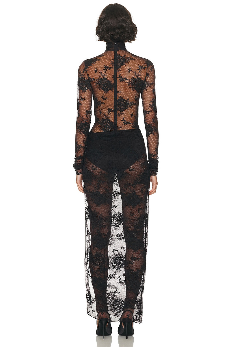THE ANDAMANE Tessa Lace Turtleneck Open Back Jumpsuit outlook