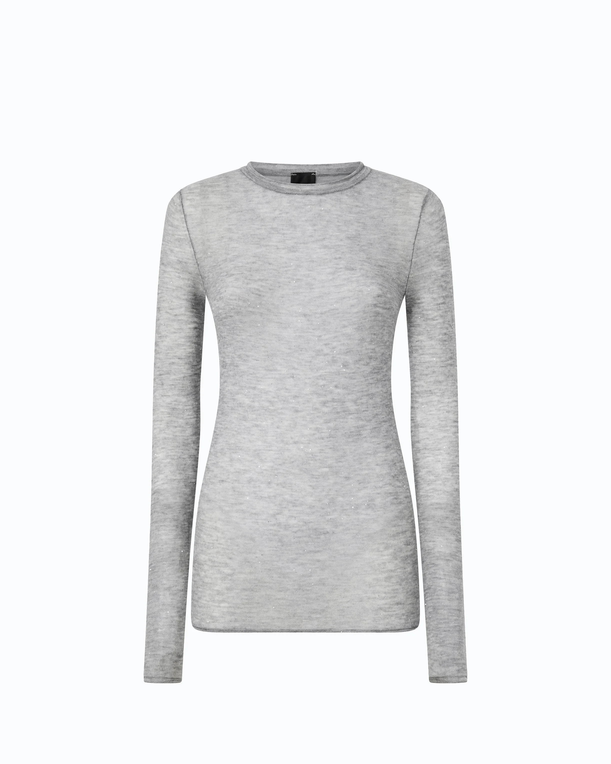 CREW-NECK SWEATER WITH SEQUINS - 1