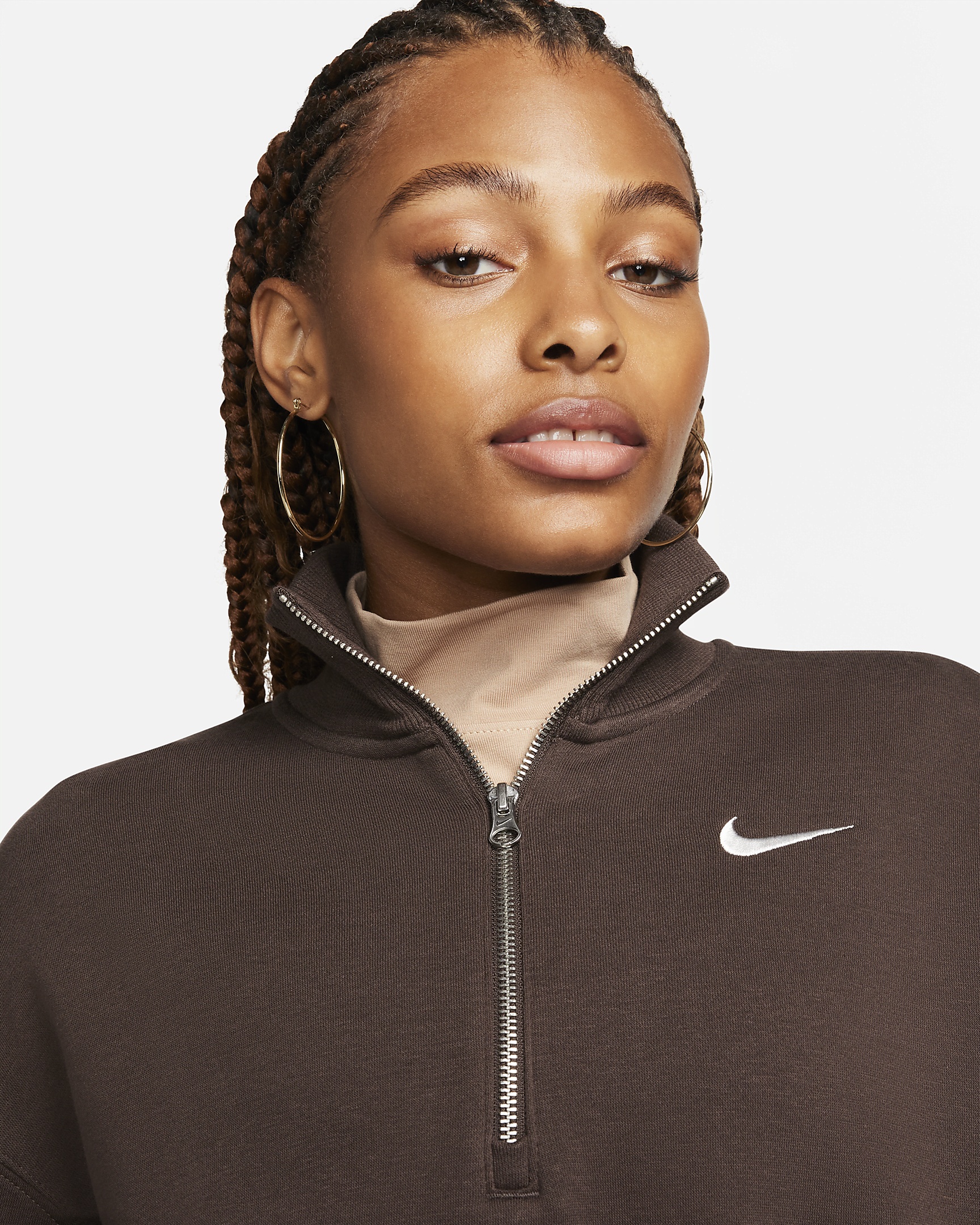 Cropped Sweatshirt Womens Nike Quarter Zip Fleece Sportswear