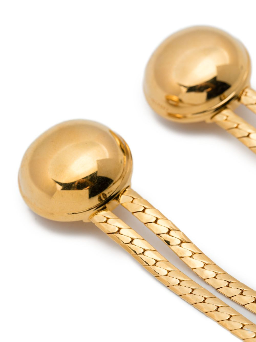 sphere-linked chain earrings - 3