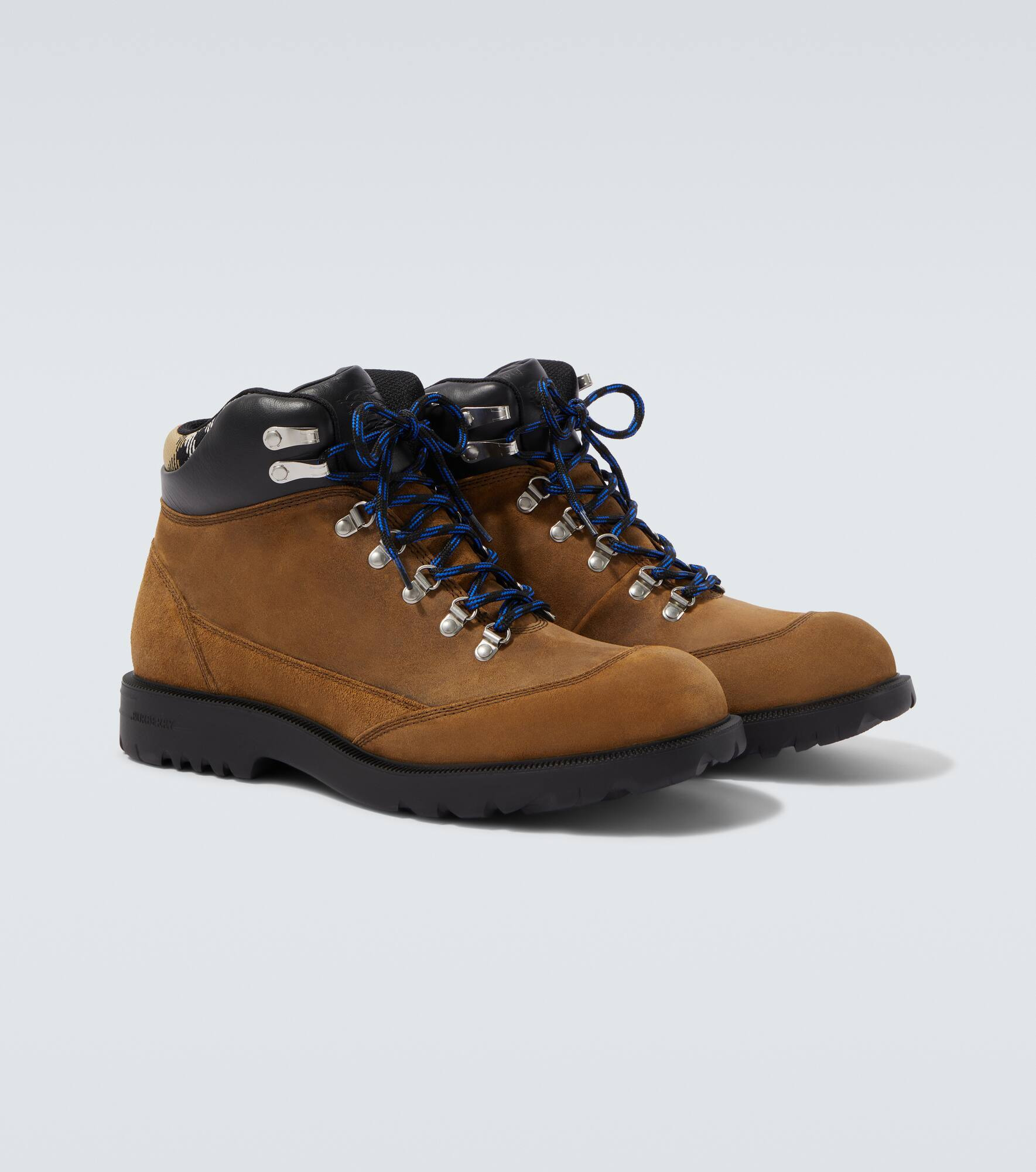 Suede lace-up boots - 5