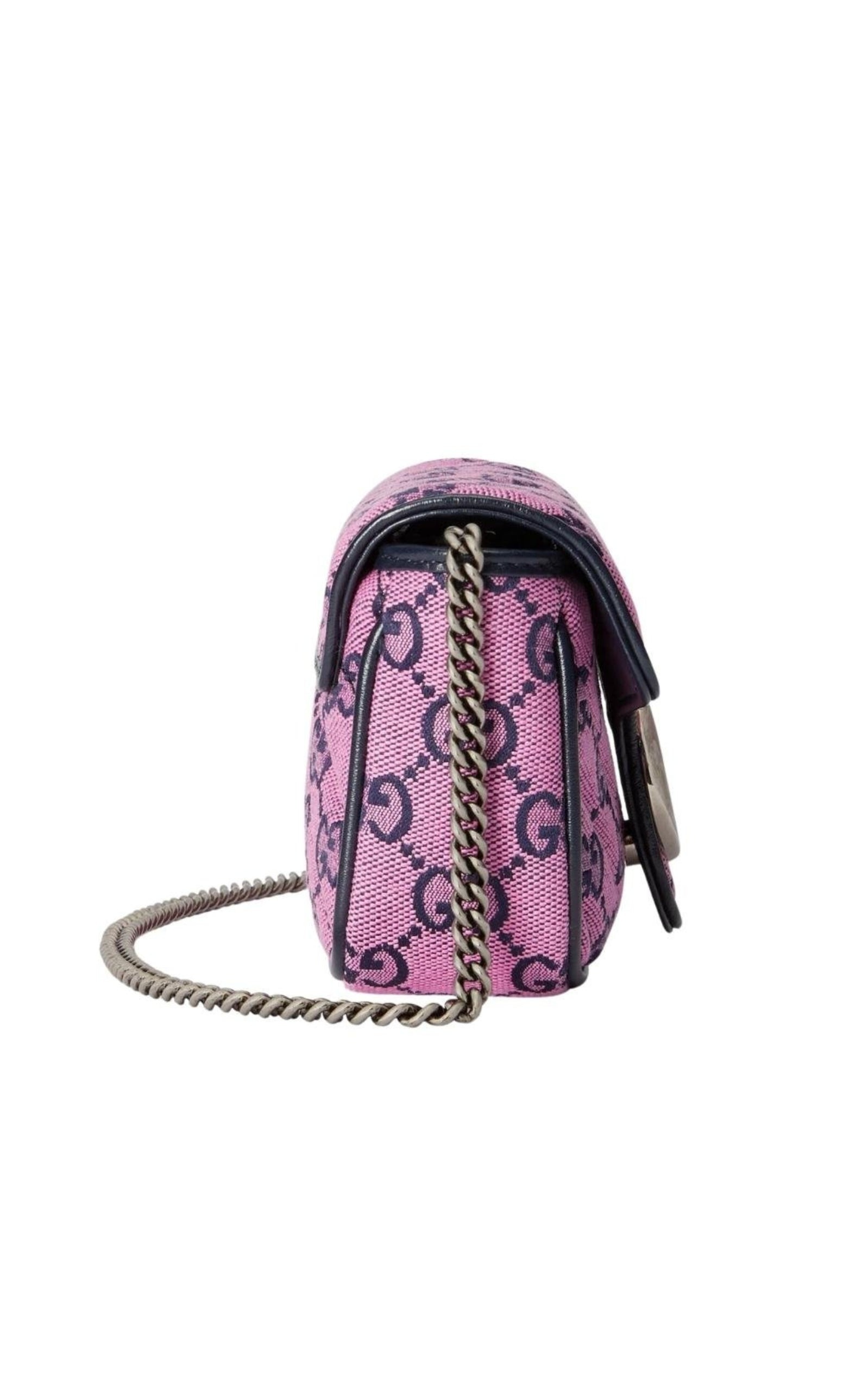 Pink GG Marmont Pink Super Mini Bag - 7